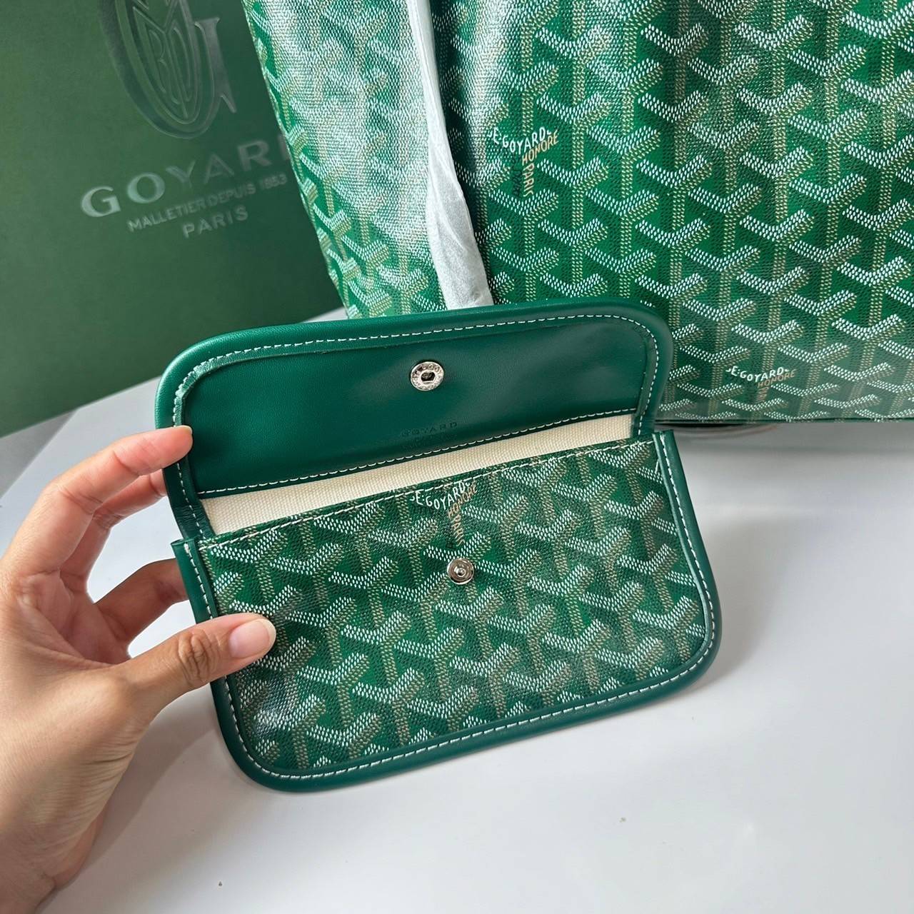 พร้อมส่ง 5 สี PM GOYARD ANJOU PM REVERSIBLE TOTE BAG / Goyard tote bag กระเป๋าทรงโท้ทใบใหญ่ เกรดไฮเอน 1:1 ใช้งานต่างประเทศได้ ภาพถ่ายจากงานขายจริง