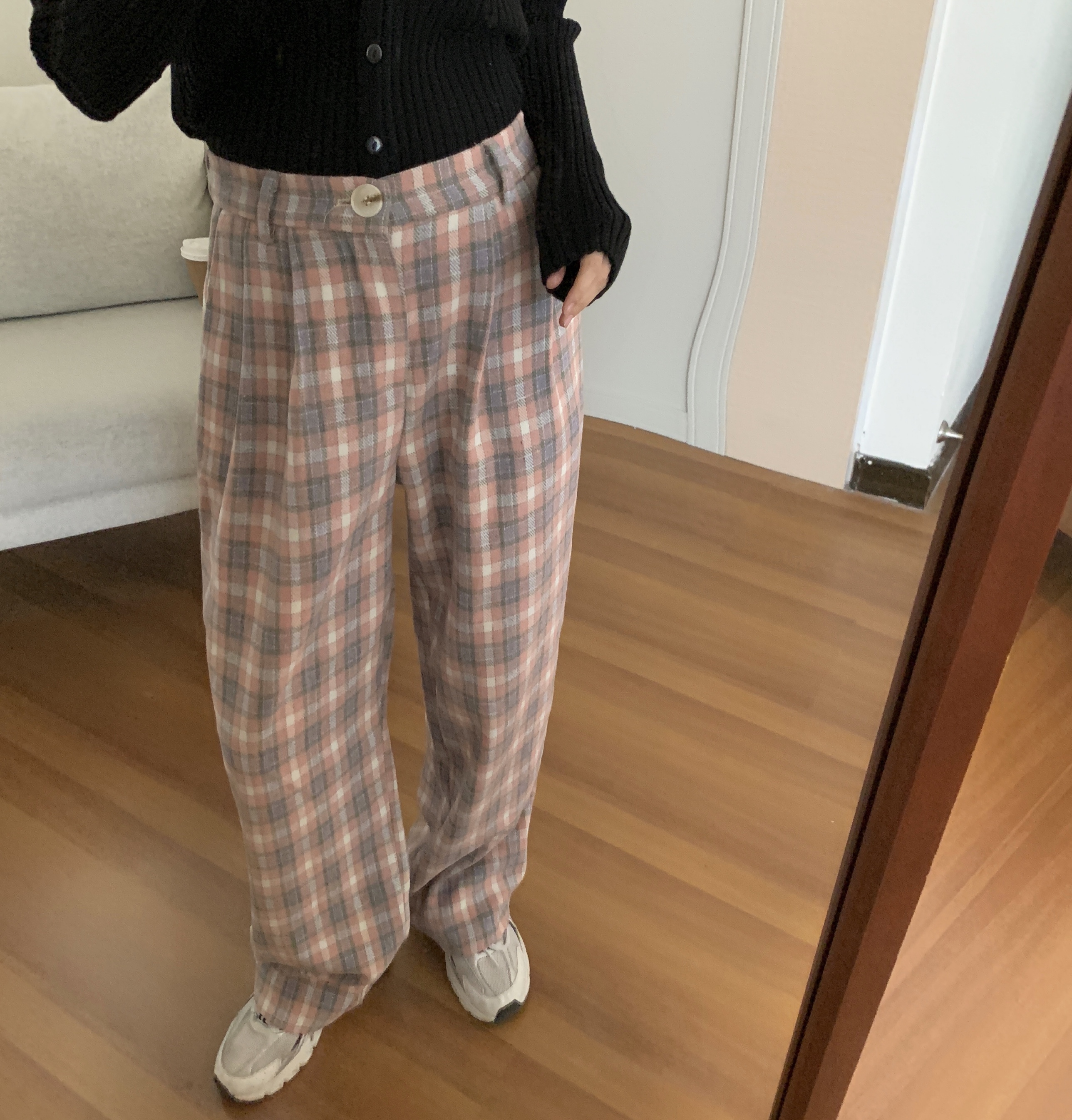 พร้อมส่ง 🧀 Ines scott pants กางเกงขายาวลายสก็อต (32738)