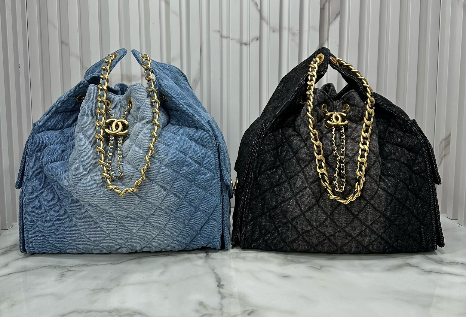 ORI หนังแท้ | 30cm CHANEL 25 Denim Handbag กระเป๋าสะพายทรงโฮโบเดนิม คอลใหม่ล่าสุด ต้อนรับฤดูกาล SPRING-SUMMER 2025 รูปทรงใช้งานได้จริง