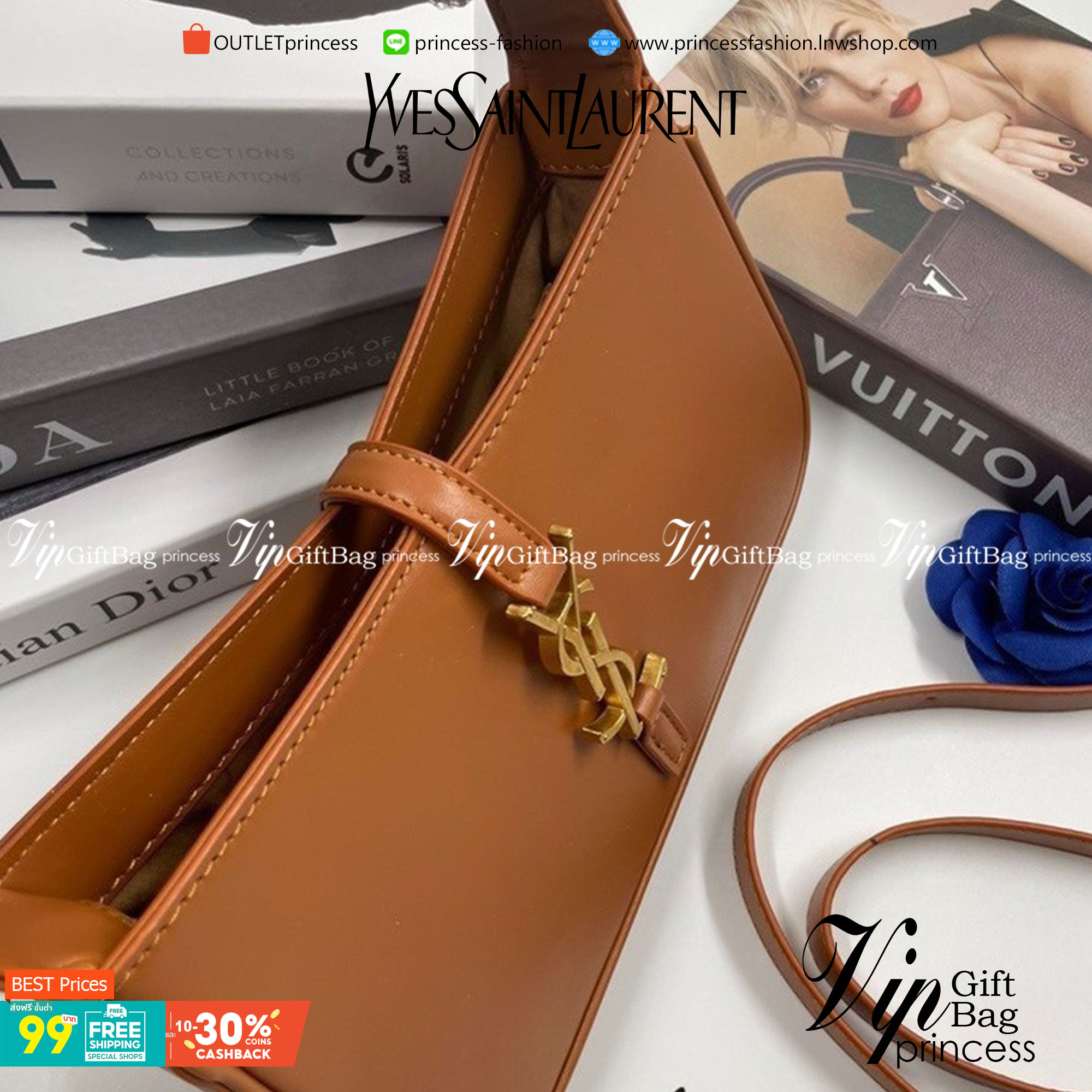 VIP 】YSL Saint Laurent Le 5 à 7 Leather Hobo Bag พร้อมส่ง 4สี รุ่นยอดนิยม ใบนี้เลย!! สวยหรู กระเป๋าสะพายไหล่ ดีไซน์อยู่ทรงคลาสสิคแฝงความหรูด้วยโลโก้สีทองอร่ามโดดเด่น วัสดุหนังเรียบ สาวๆที่รออยู่ต้องรีบจัด รีบมีเป็นของตัวเองกันน้า ราคาสุดคุ้มที่นี่ที่เดียว