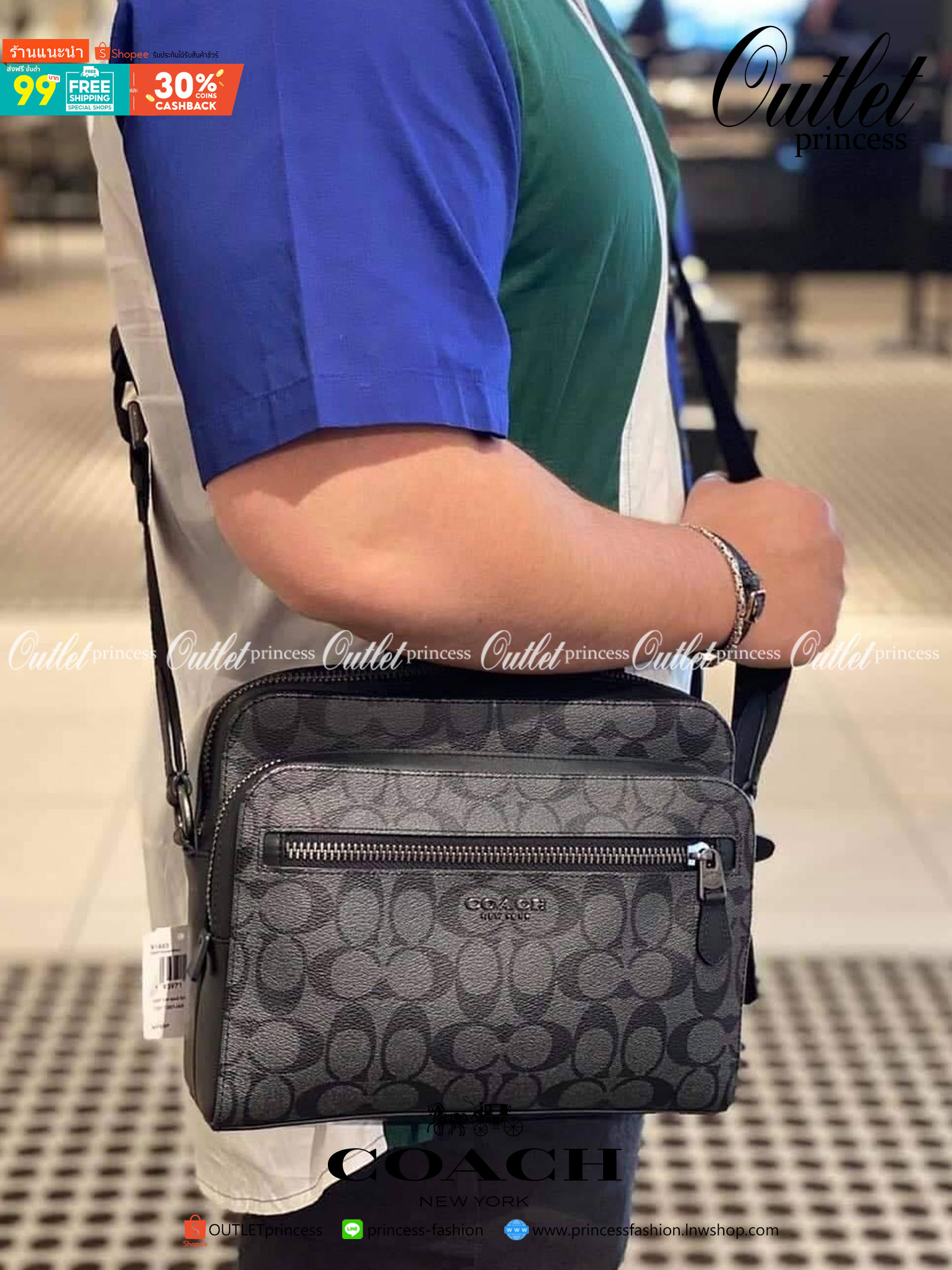 พร้อมสีออกใหม่ ห้ามพลาดค่าา!! COACH WEST CAMERA BAG IN SIGNATURE ((91485)) 🔺กลับมาตามคำเรียกร้องค่าา! กระเป๋าสะพายผู้ชาย((ผู้หญิงก็ใช่สวยทีเดียวค่ะ😘)) หนังแท้ ล่ยหนังCanvasสวยค่ะ มีช่องซิปหน้า//ช่องซิปกลางกว้าง//ช่องหลักแบบซิปคู่ ใส่สัมภาร
