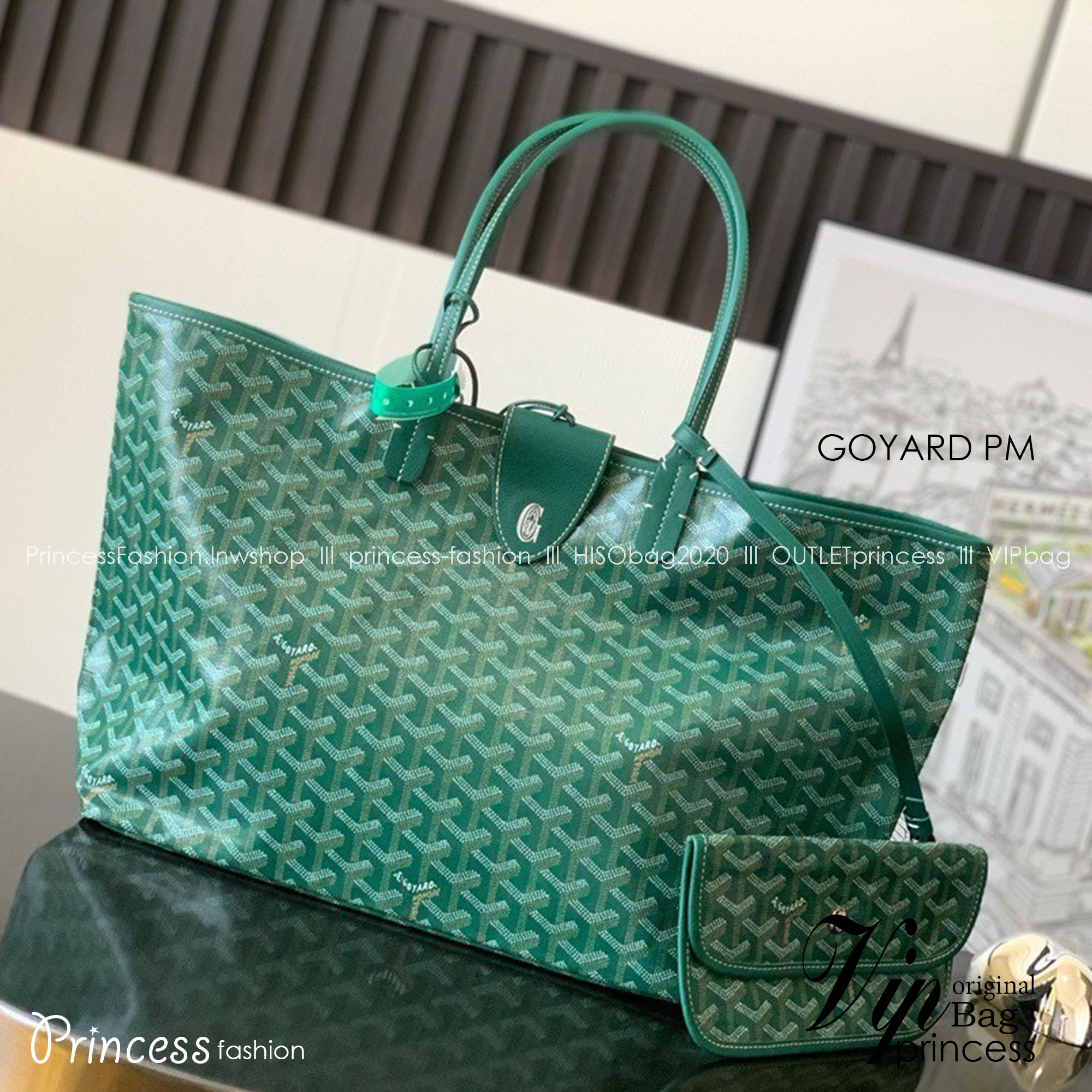GOYARD PM TOTE BAG กระเป๋าทรงโท้ทใบใหญ่ หนังแท้สวยเป๊ะ เกรดท็อปออริ สลับแท้ 1:1 เกรดดีสุด ใช้ต่างประเทศได้ ผ่านทุก ตม.
