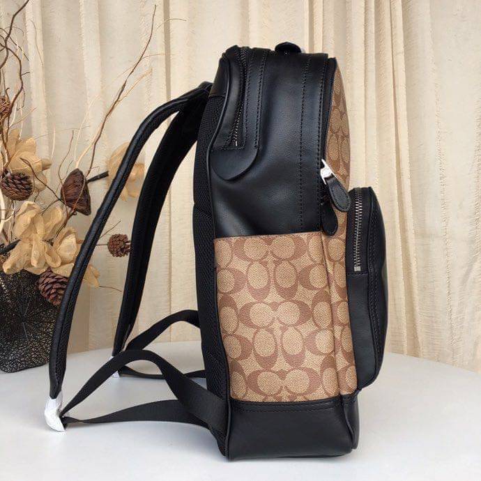 COACH GRAHAM BACKPACK IN SIGNATURE CANVAS (COACH F38755) พร้อมส่งที่ไทย TAN/BLACK ANTIQUE NICKEL