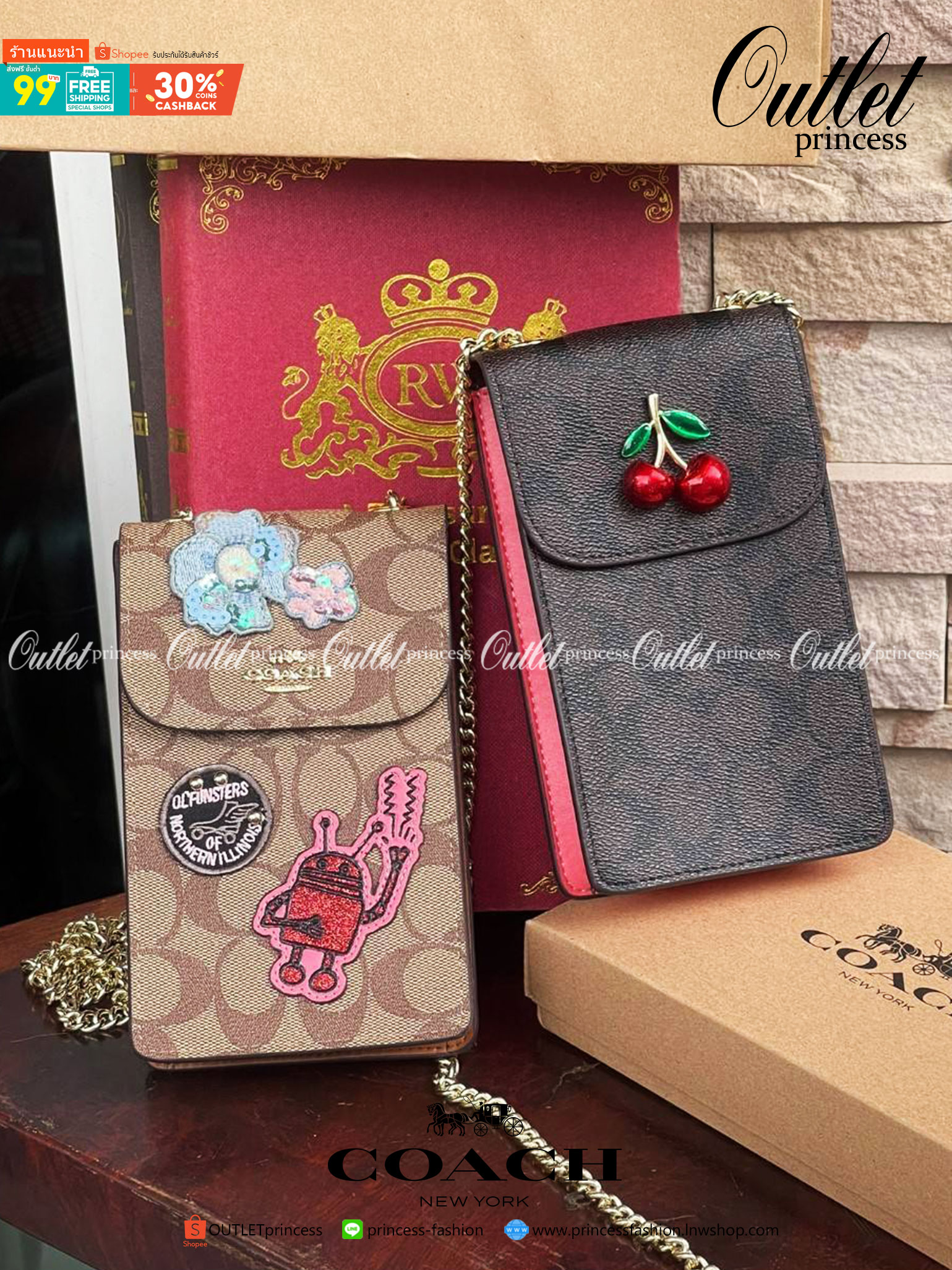 COACH PHONE CASE CROSSBODY BAG ((73486//76988//76357//39955//91046)) COACH NORTH/SOUTH CROSSBODY IN SIGNATURE CANVAS กระเป๋าใส่โทรศัพท์รุ่นนี้ มีความโดดเด่นทั้งดีไซน์และคุณสมบัติในการใช้งาน ด้วยลวดลายที่มีซิกเนเจอร์เป็นเอกลักษณ์แล้ว ด้านหลังยังมีช่องใส่กา