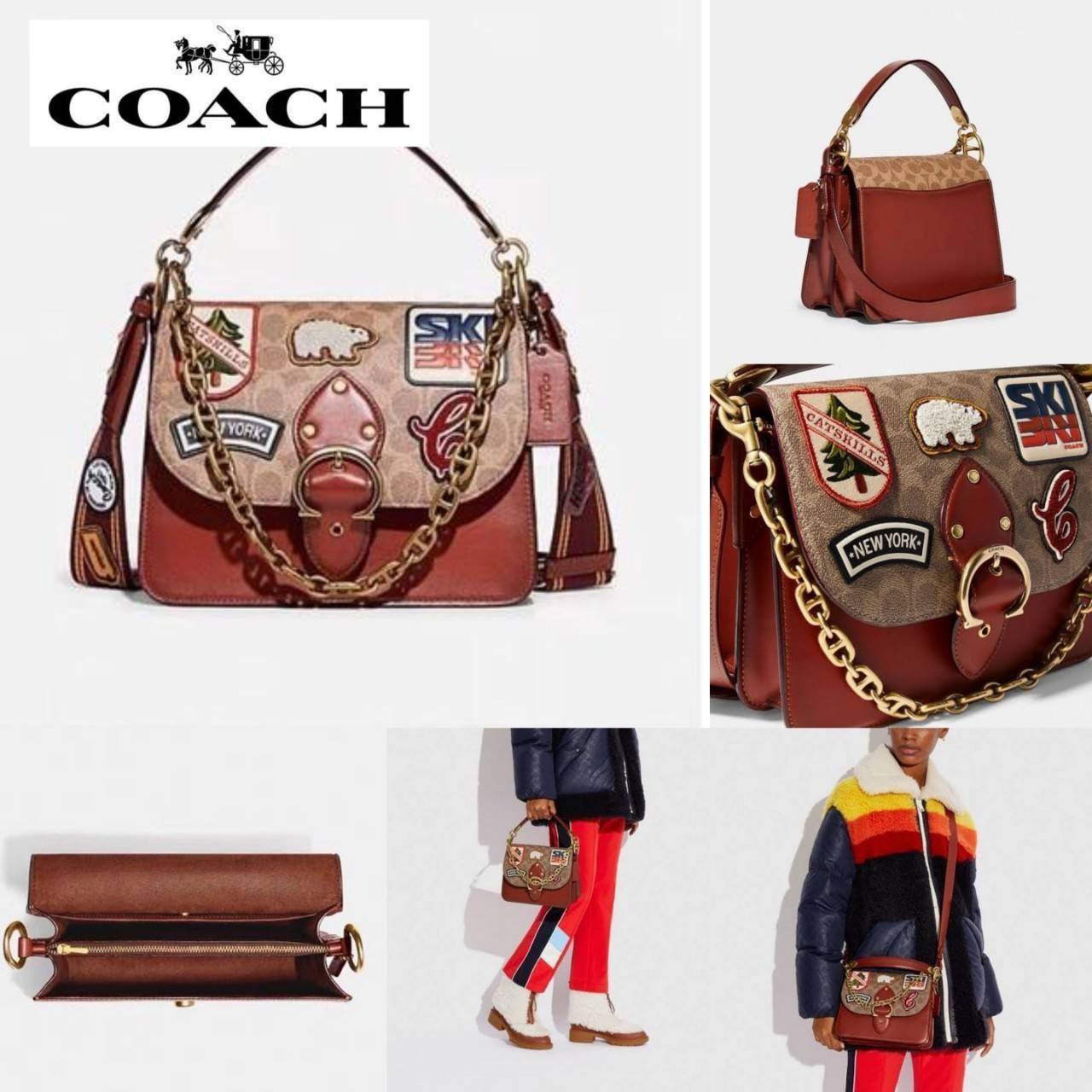 OUTLET 】COACH BEAT SHOULDER BAG IN SIGNATURE CANVAS WITH PATCHES (C6837) ไหวมั้ยเนี้ย!! สวยฟาดอีกแล้วนะยูวว 🤩🌺คอลเลคชั่นใหม่สุดปัง อลังเวอร์!//กระเป๋าถือ สะพายไหล่ลาย SIGNATURE ตกแต่งความเก๋ด้วยแผ่นแปะลวดลายที่มีเฉพาะจาก COACH คอลเลคชั่นนี