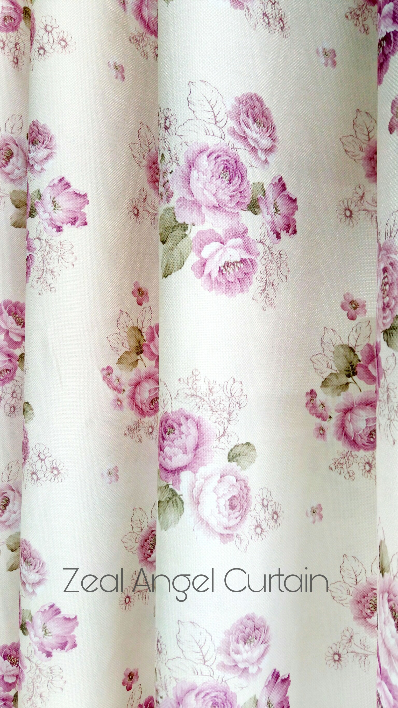ผ้าม่านก.130*ส.150ซม./ผืน รุ่นVintage สีม่วง