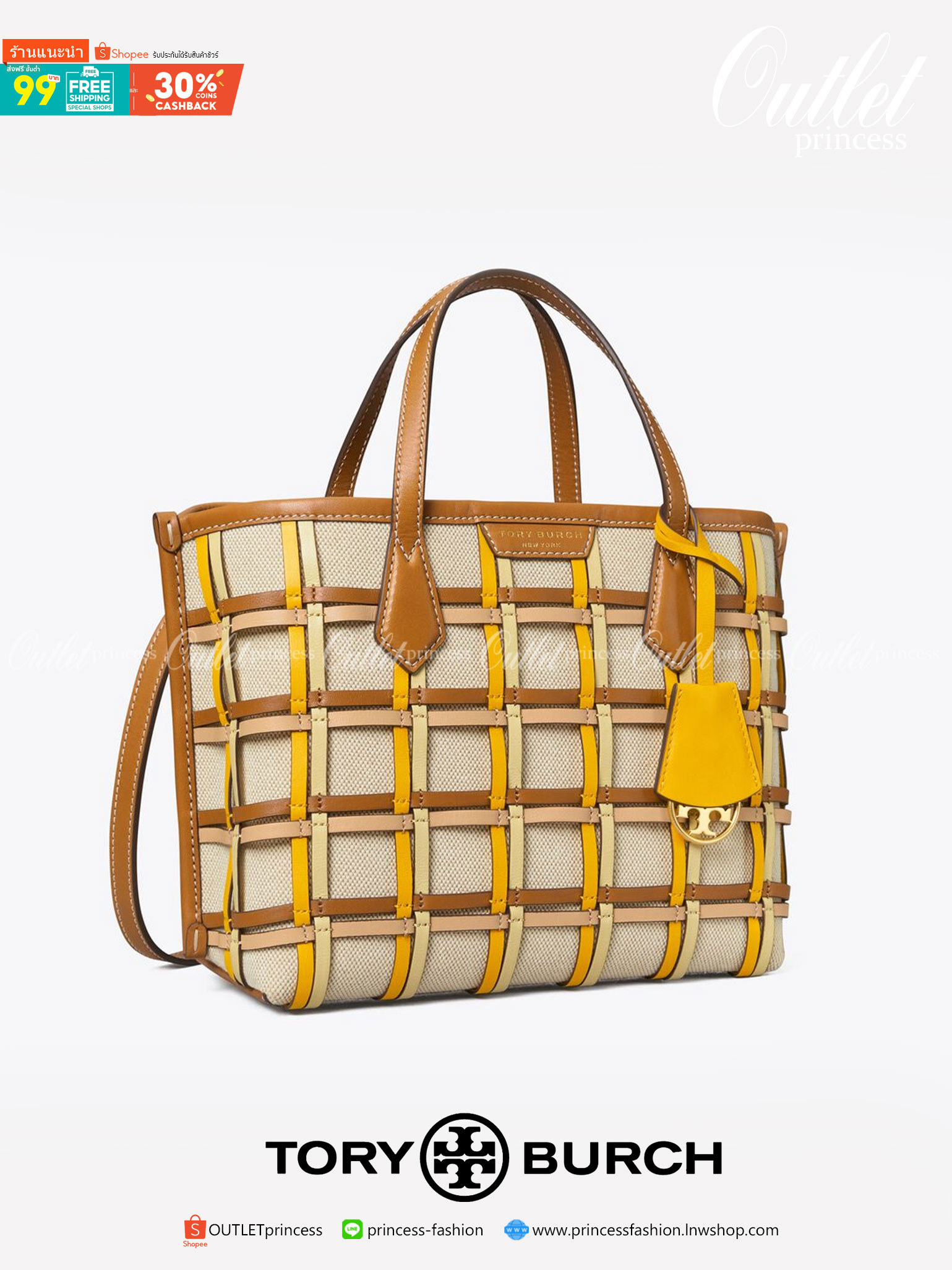 Tory burch perry fil coupe small triple-compartment tote กระเป๋าทรง Tote ยอดนิยม เหมาะอย่างยิ่งสำหรับการเป็นกระเป๋าคู่ใจ ใช้ในชีวิตประจำวัน ฐานกระเป๋ามีความแข็งแรงทนทานต่อการใช้งาน ภายในกระเป๋ากว้างขวาง ตอบสนองการใช้งานสูงสุด ตัวกระเป๋าตัดเย็บจากหนังแท้แล