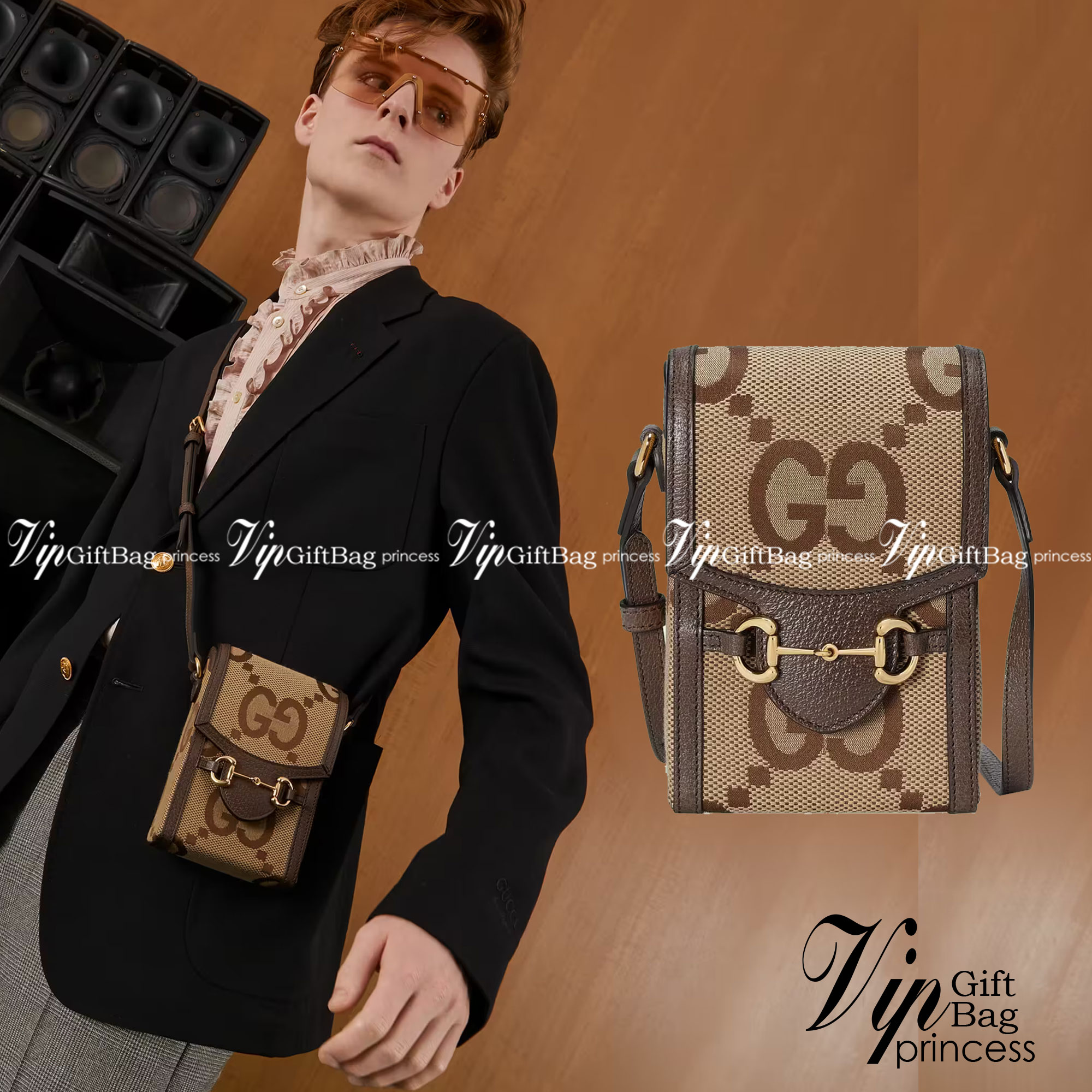 Gucci Jumbo GG mini bag / Gucci Phone Bag เกรดใช้งานสลับใบจริงได้ ออริจินอล รุ่นยอดฮิต ไซส์มินิ ที่ใครๆก็ต้องรู้จัก!! กับคอลเล็กชั่น Gucci Love Parade กระเป๋าขนาดมินิใบนี้รังสรรค์ด้วยผ้าแคนวาส GG จัมโบ้พร้อมตกแต่งด้วยฮาร์ดแวร์ฮอร์สบิต