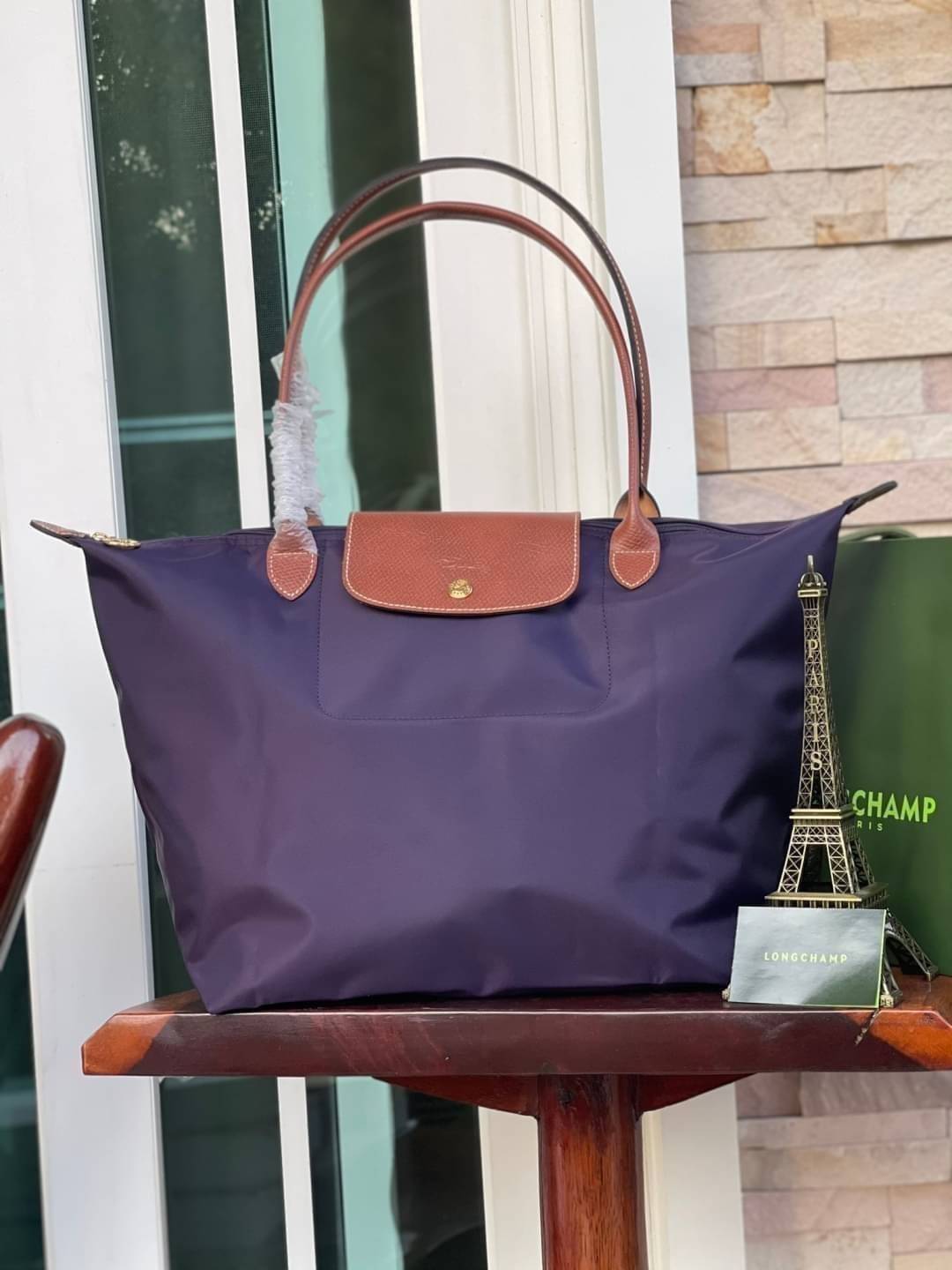 LONGCHAMP LE PLIAGE ORIGINAL SHOULDER BAG L (หูยาว ฝาน้ำตาล) กระเป๋าสะพายไหล่ รุ่น Original มีเอกลักษณ์อันโดดเด่นของรุ่นไอคอนนิค
