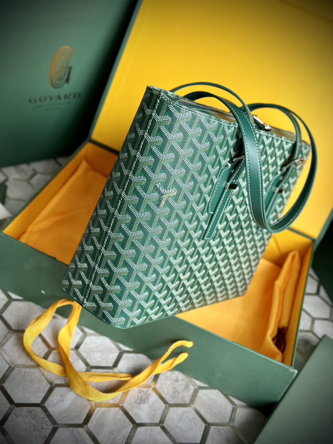 GOYARD Goyardine Sac Marie Galante MM / GOYARD Tote Bag กระเป๋าทรงโท้ทจุของได้เยอะ งานสวยเนี๊ยบ เกรดออริ สลับแท้ 1:1 ใช้ต่างประเทศได้