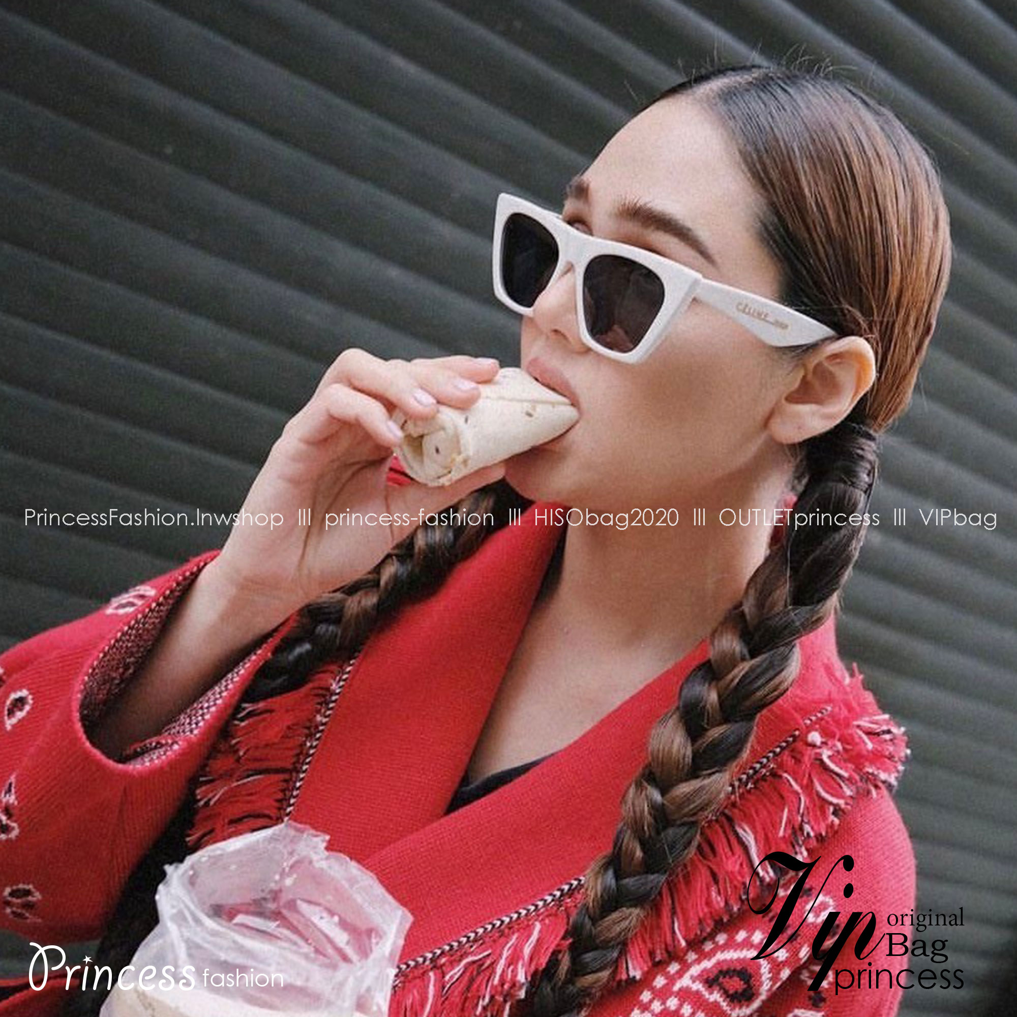 แว่นตาลิซ่า Celine Sunglass เกรดท็อปออริ 1:1 สลับแท้ เกรดดีสุด ใช้งานต่างประเทศได้ มาพร้อมกระเป๋าใส่แว่นปักลายซีลีน ภาพถ่ายจากงานขายจริง