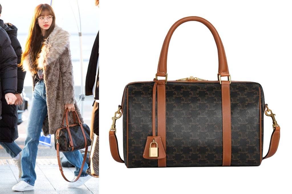 CELINE BOSTON BAG IN TRIOMPHE CANVAS AND CALFSKIN ยอดฮิตกับลวดลายเอกลักษณ์ สุดคลาสสิค กับกระเป๋ากึ่งเดินทาง ไซส์กำลังดี ที่สามารถใช้ได้ทั้งหนุ่มๆและสาวๆ วัสดุหนังแคนวาสตัดสลับหนังแท้ เปิด-ปิดด้วยซิป ใช้งานสะดวก และยังมีพวงหนังห้อยและแม่กุญแจล็อคซิปได้ มาพ