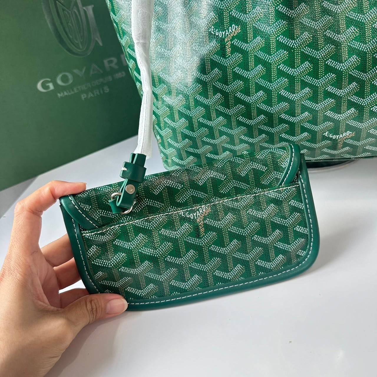 พร้อมส่ง 5 สี PM GOYARD ANJOU PM REVERSIBLE TOTE BAG / Goyard tote bag กระเป๋าทรงโท้ทใบใหญ่ เกรดไฮเอน 1:1 ใช้งานต่างประเทศได้ ภาพถ่ายจากงานขายจริง