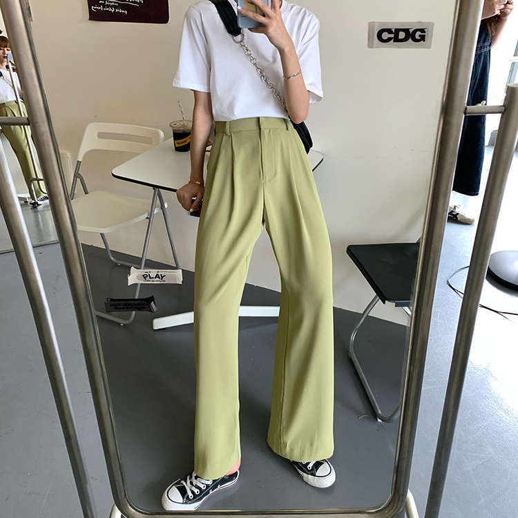 พร้อมส่ง 💐 Candy pants กางเกงขายาวทรงกระบอก (34864)