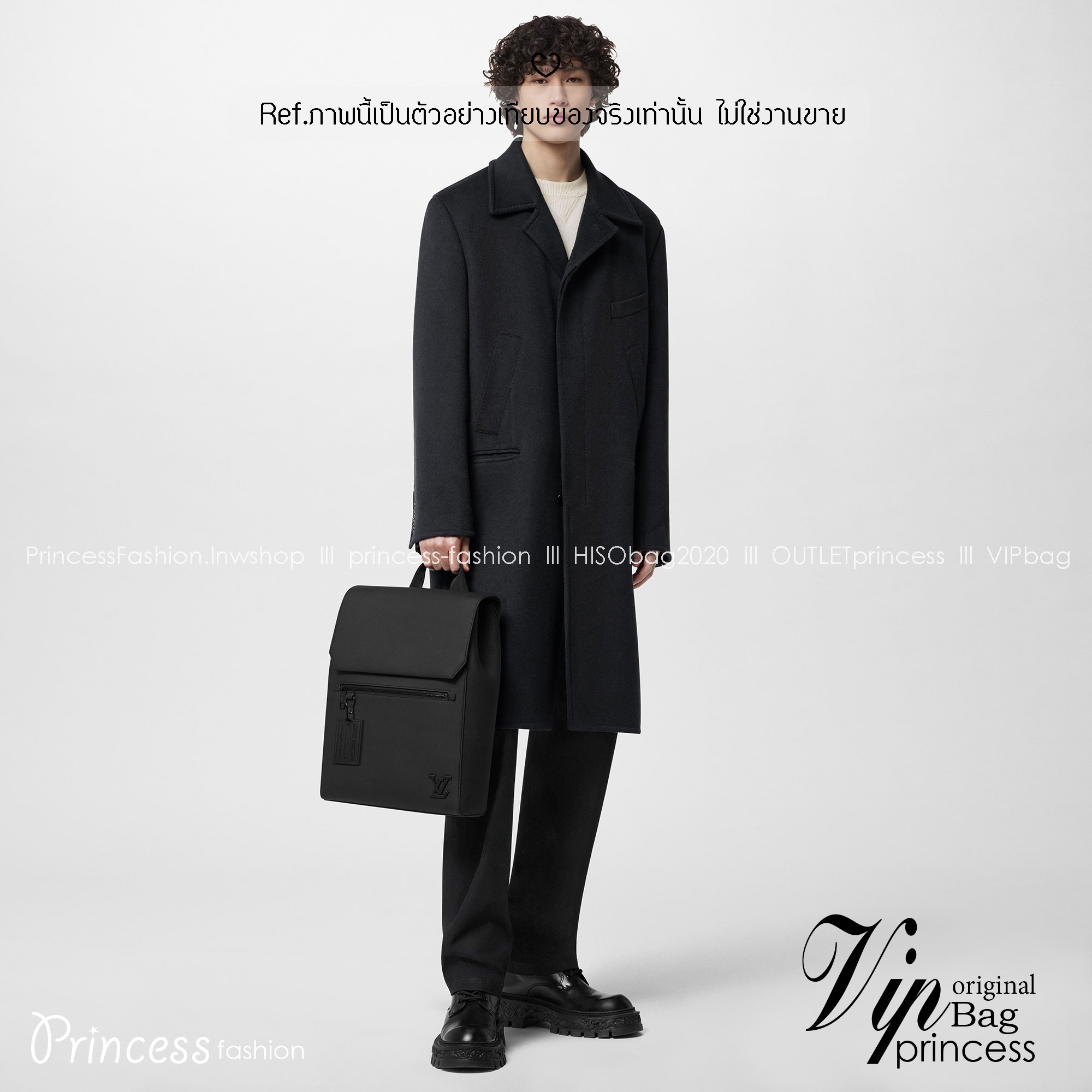 ORI หนังแท้ | LV Fastline Backpack กระเป๋าสะพายหลังรุ่น Fastline โดดเด่นด้วยดีไซน์มุมตัดและรูปทรงเรียบหรูอันเป็นเอกลักษณ์ของคอลเล็คชั่น LV Aerogram สีดำเต็มใบสวยหรูคลาสสิค ประดับเนมแท็ก