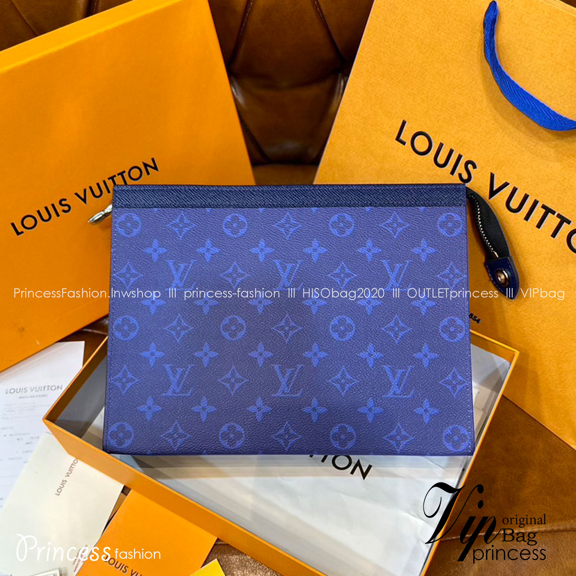 พร้อมส่ง LV Pochette Voyage MM / LV Clutch กระเป๋าถือทรงคลัช ทรงพอช เกรดออริ สลับแท้ 1:1 ใช้ต่างประเทศได้ ใช้ได้ทั้งชายหญิง