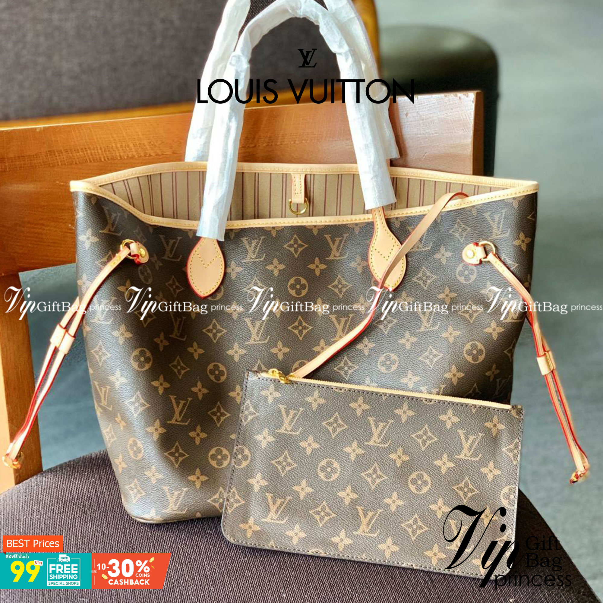 VIP 】LOUIS VUITTON NEVERFULL MM พร้อมส่ง มาพร้อมใบลูก สุดคุ้มค่าา❗️ กระเป๋าหิ้ว//คล้องไหล่ ใบใหญ่ ทรงสุดฮิตจาก LV premium gift เคาเตอร์ ตปท. หนังแท้ นิ่มลายLV ทั้งใบสวยงามค่ะ ปากกระเป๋ามีตัวคล้อง ภายในกระเป๋กว้างมากๆ สาวๆที่สัมภาระเยอะหายห่วงเลยค่ะ
