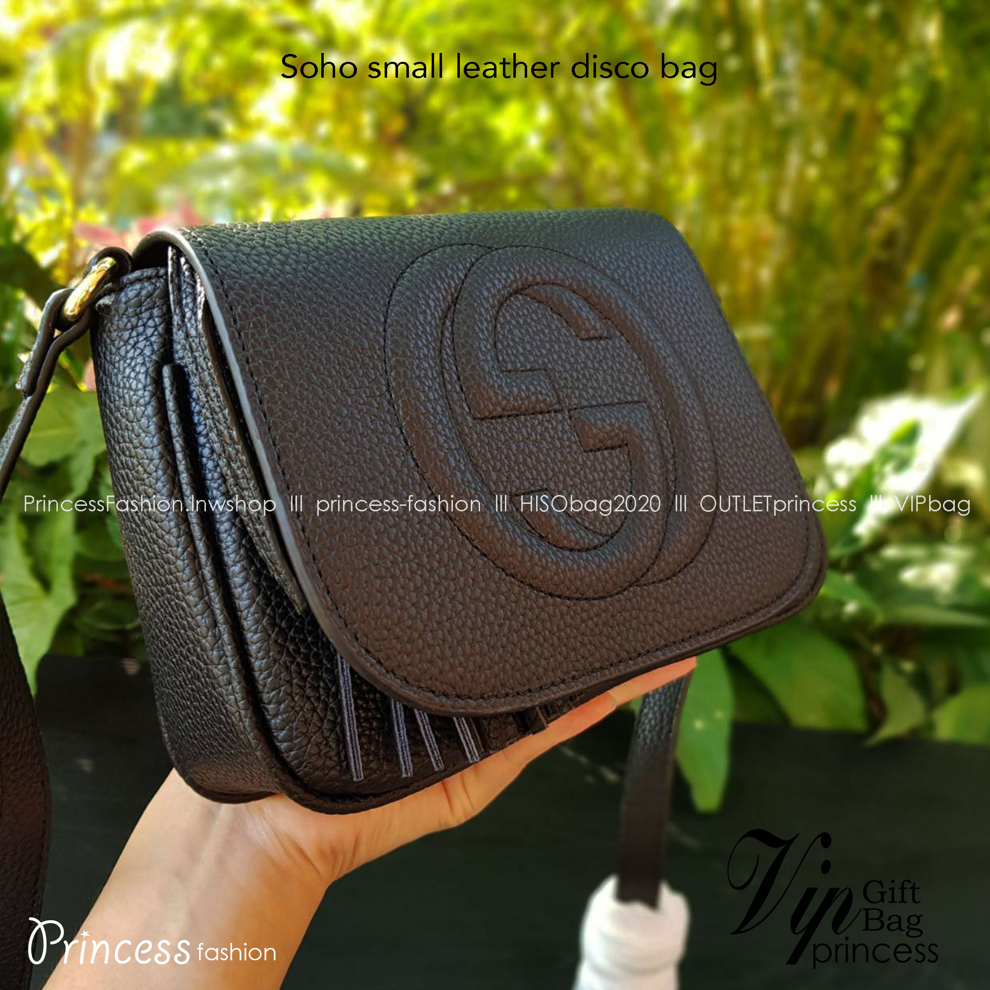 GUCCI Soho small leather disco bag กระเป๋าสะพายครอสบอดี้ทรงสวย ขนาดกำลังดี ใช้งานง่าย เข้าได้กับทุกลุค สายหนังยาวปรับระดับได้ตามการใช้งาน
