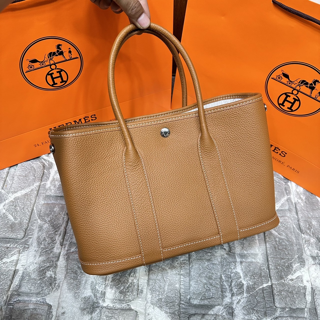 HERMES Garden Party 30 bag กระเป๋าทรงโท้ทแบรนด์หรู เอกลักษณ์ของความสง่างาม เกรดออริ สลับแท้ 1:1 ใช้งานต่างประเทศได้
