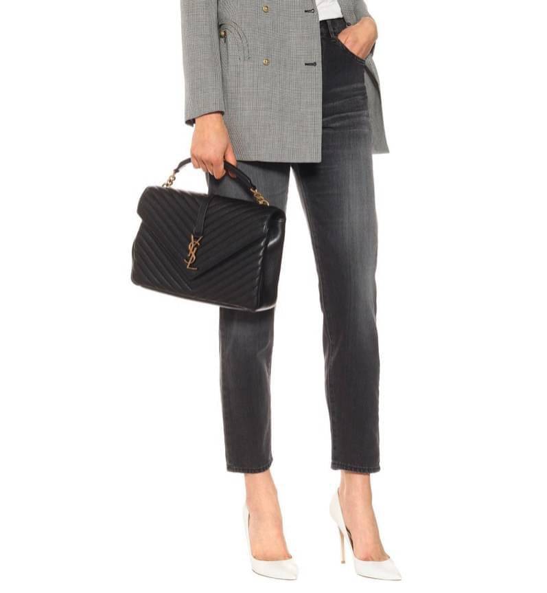 Saint Laurent medium College quilted leather shoulder bag