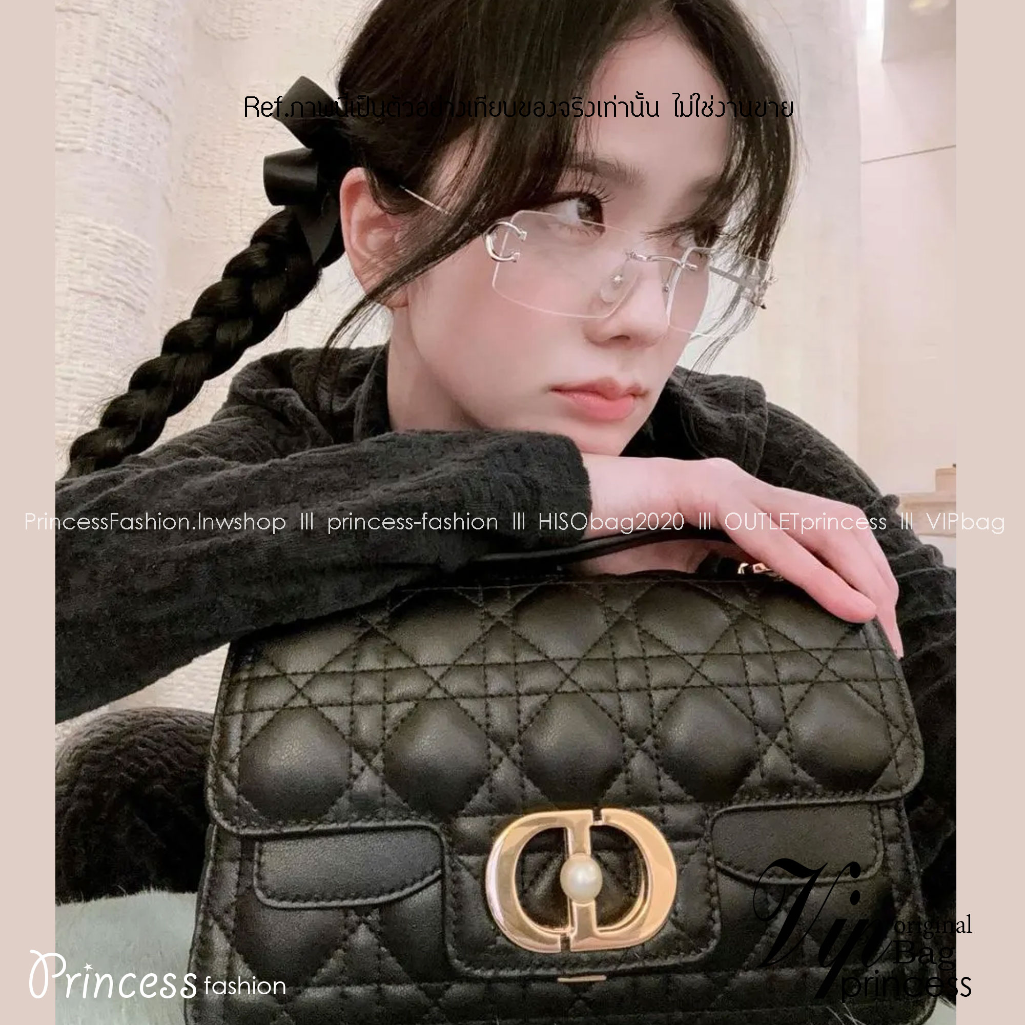SMALL DIOR JOLIE TOP HANDLE BAG กระเป๋าสะพายดิ-ออร์ รุ่นใหม่ งานหนังสวย เกรดออริจินอล สลับแท้ ใช้งานต่างประเทศได้ งานสวยตามรูป ภาพถ่ายจากงานขายจริง