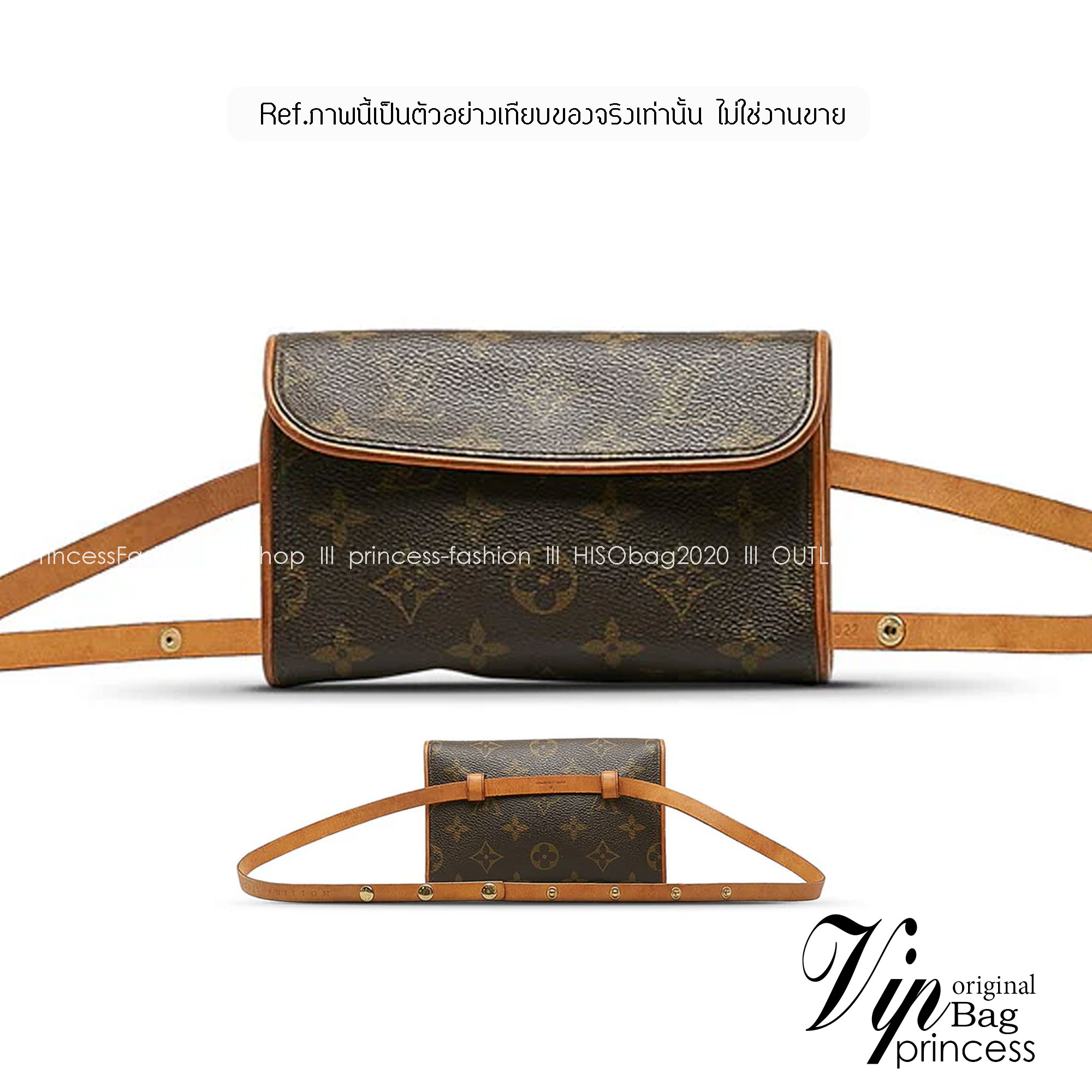 LV Monogram Pochette Florentine Belt Bag Waist Bag กระเป๋าทรงพอช คาดอก คาดเอว สะพายได้ ครบทุกฟังชั่น สวยหรู เกรดออริ ท็อป สลับแท้ 1:1 เกรดดีสุด หนังแท้ ผ่านทุก ตม.