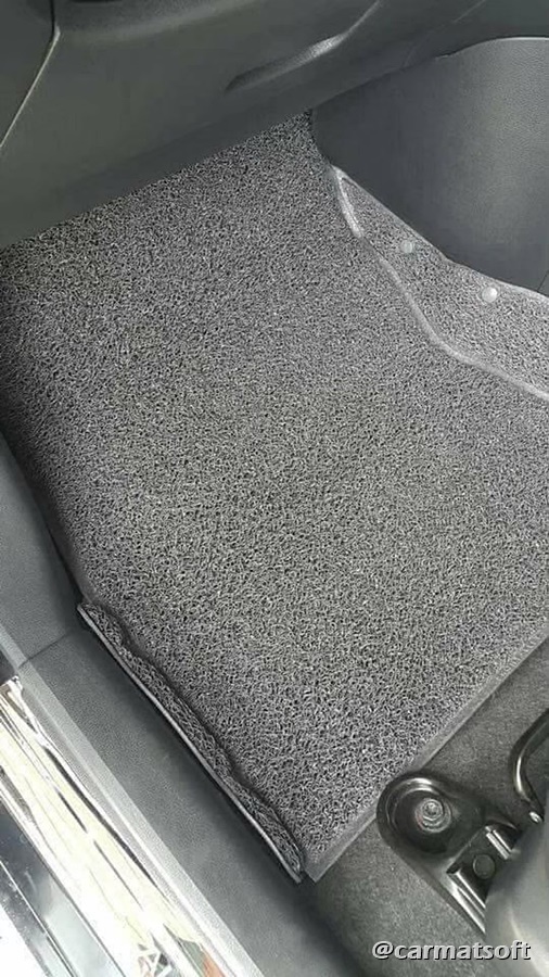 พรมดักฝุ่นไวนิลรีดขอบ NISSAN ALMERA (ปี2011-19) พรมดักฝุ่นในรถ สีเทา เกรดA เข้ารูป ตรงรุ่นรถ เต็มคัน