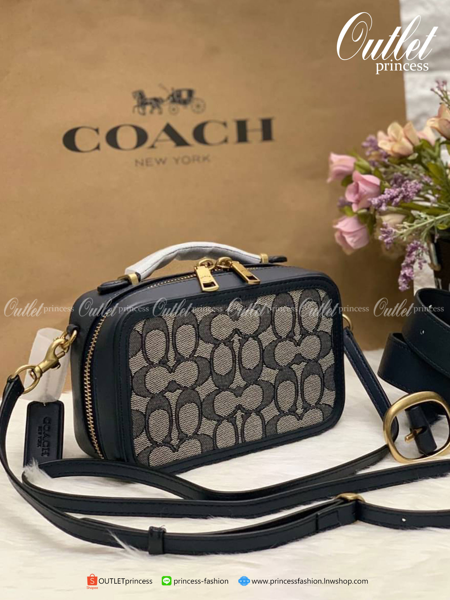 COACH ALIE BELT BAG IN SIGNATURE JACQUARD ((4813))