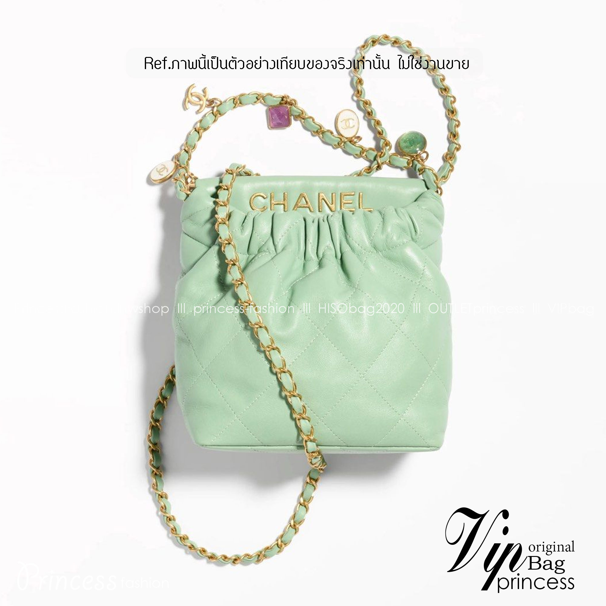 CHANEL 23p mini 22bag / Chanel 23P mini bucket bag / Chanel ss22 shopping tote กระเป๋าสะพายไซส์มินิ เกรดออริ 1:1 ใช้งานต่างประเทศได้
