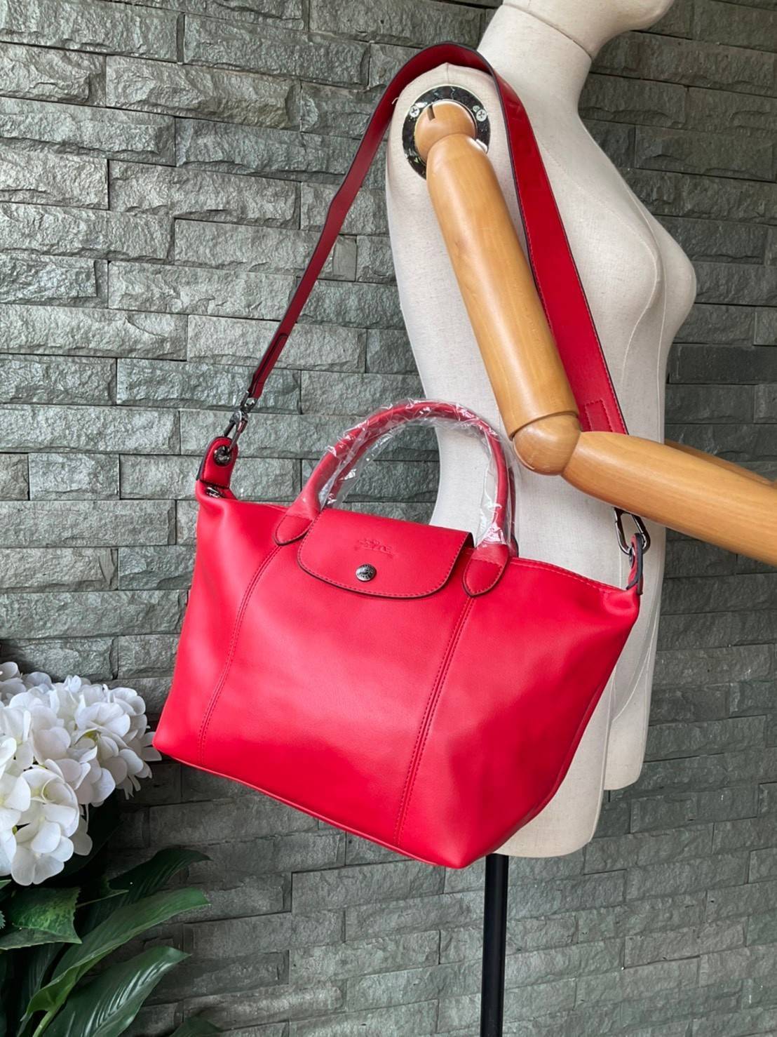 ของแท้ LONGCHAMP LE PLIAGE CUIR TOP HANDLE BAG S รุ่น 1512 กระเป๋าถือขนาดกำลังดี วัสดุหนังแกะ Metis