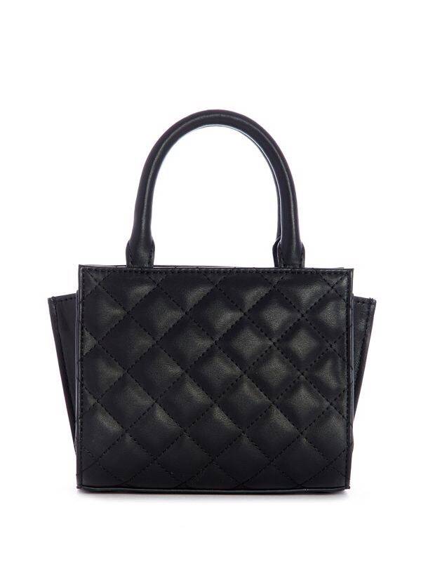 GUESS ELLIANA QUILTED MINI SATCHEL BAG กระเป๋าสะพายรุ่นยอดนิยม วัสดุ PU คุณภาพดี นิ่ม น้ำหนักเบาด้านหน้าประดับด้วยโลโก้แบรนด์สุดหรู เปิดปิดกระเป๋าด้วยซิปสะดวกใช้ ด้านในกว้างมีช่องซิปสำหรับใส่ของ ใส่มือถือได้ทุกรุ่น ซับในลายแบรนด์ สายสะพายหนังเลื่อนปรับระด