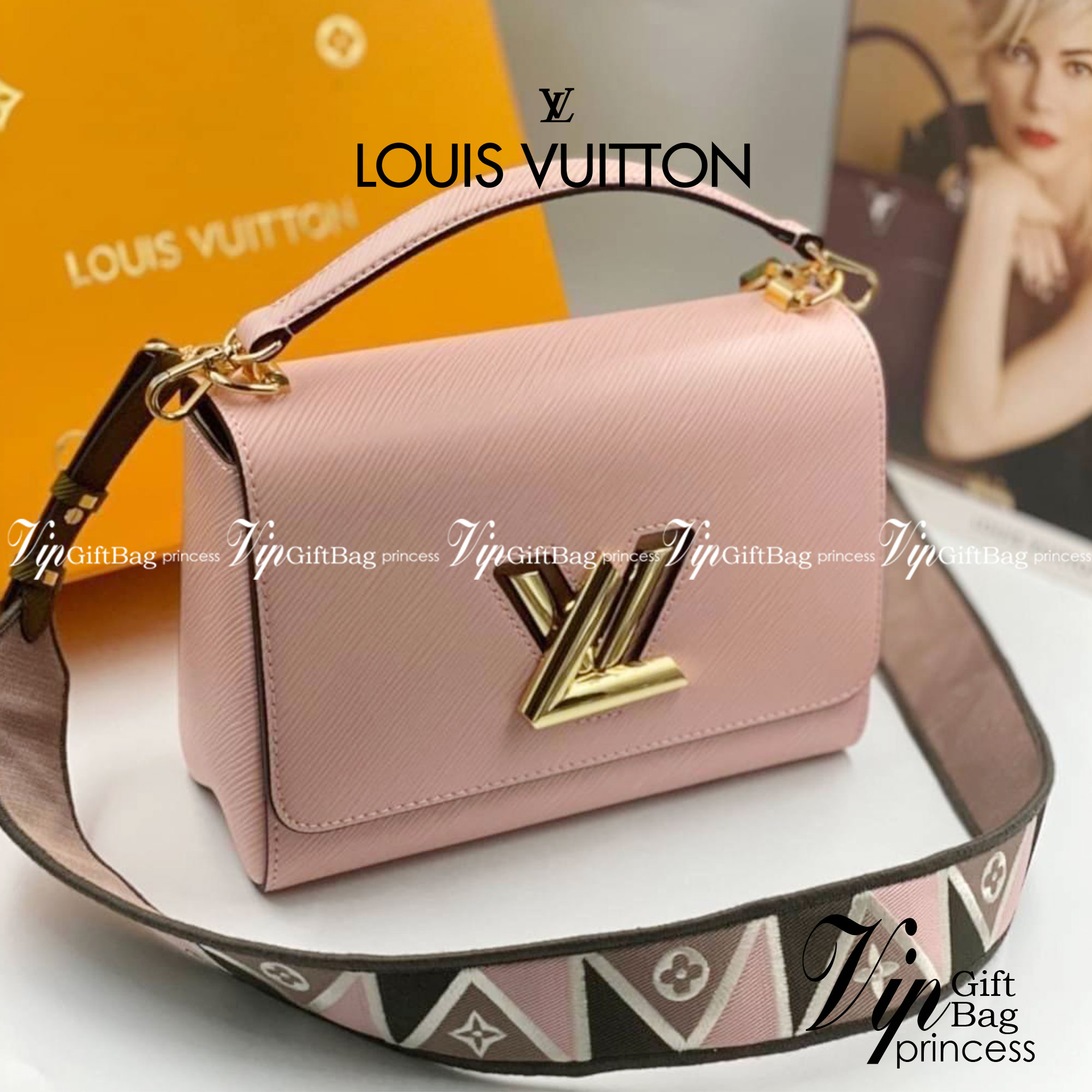 หนังแท้ LOUIS VUITTON Epi Twist Shoulder Bag MM พร้อมส่งที่ไทย เกรดออรินอลงานหนังแท้ทั้งใบ ภาพสินค้าถ่ายจากงานขายจริง ใช้งานต่างประเทศได้