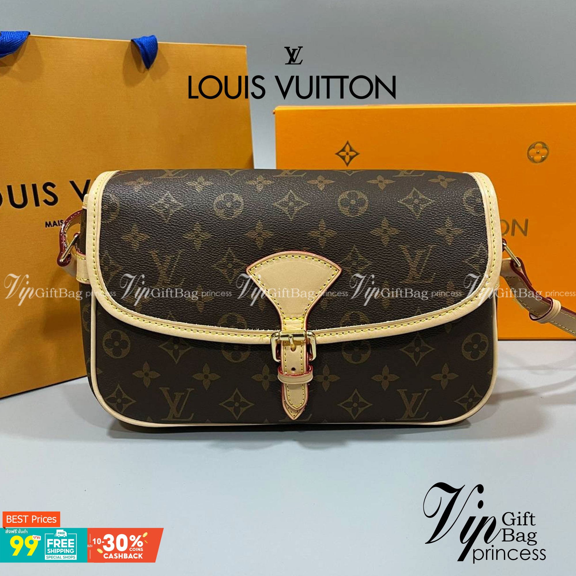 หนังแท้ LOUIS VUITTON Monogram Sologne Bag พร้อมส่งที่ไทย เกรดใช้งานต่างประเทศได้