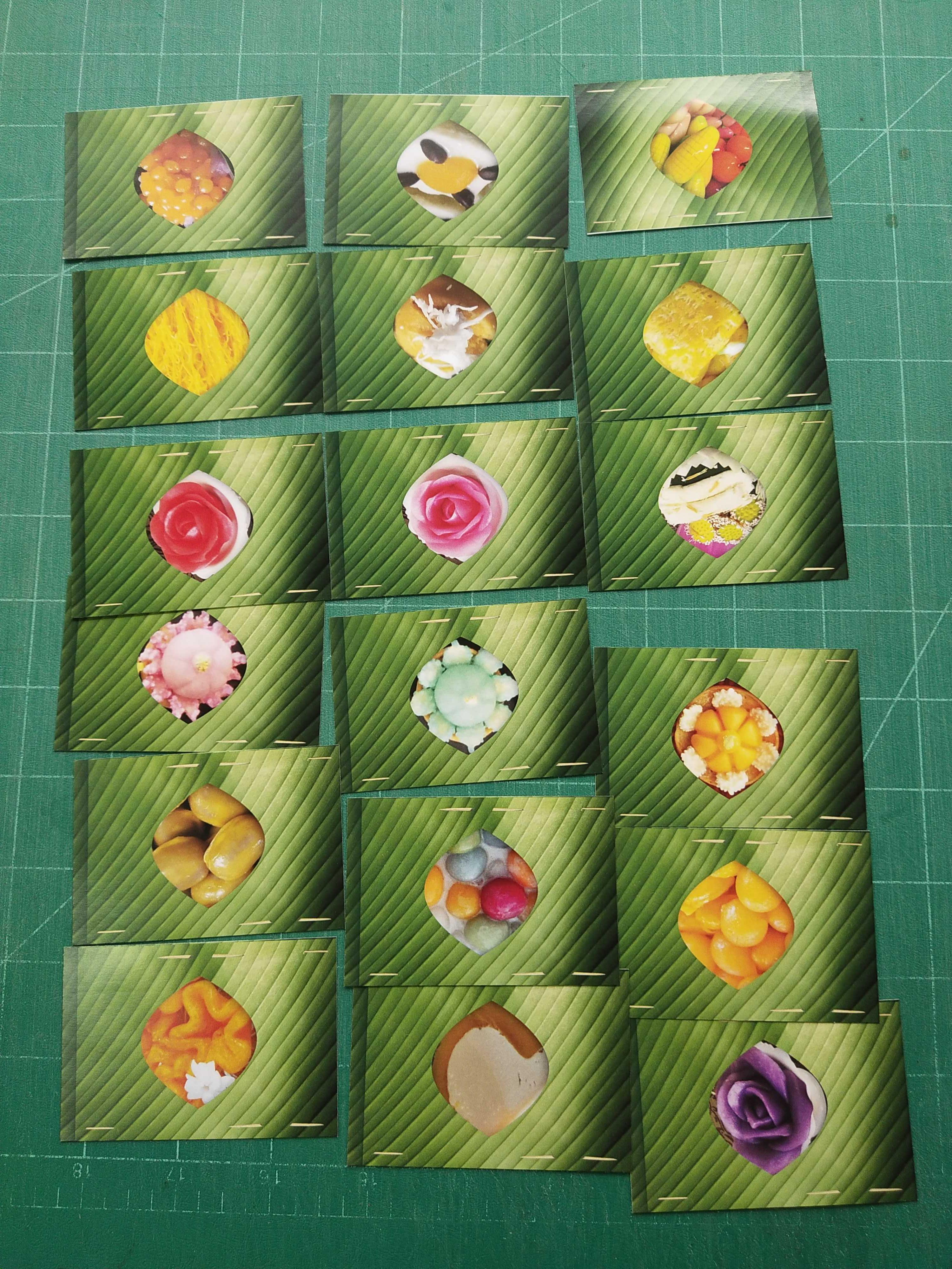 กระดาษห่อเหรียญโปรยทาน 100 ใบ ชุดขนมไทย