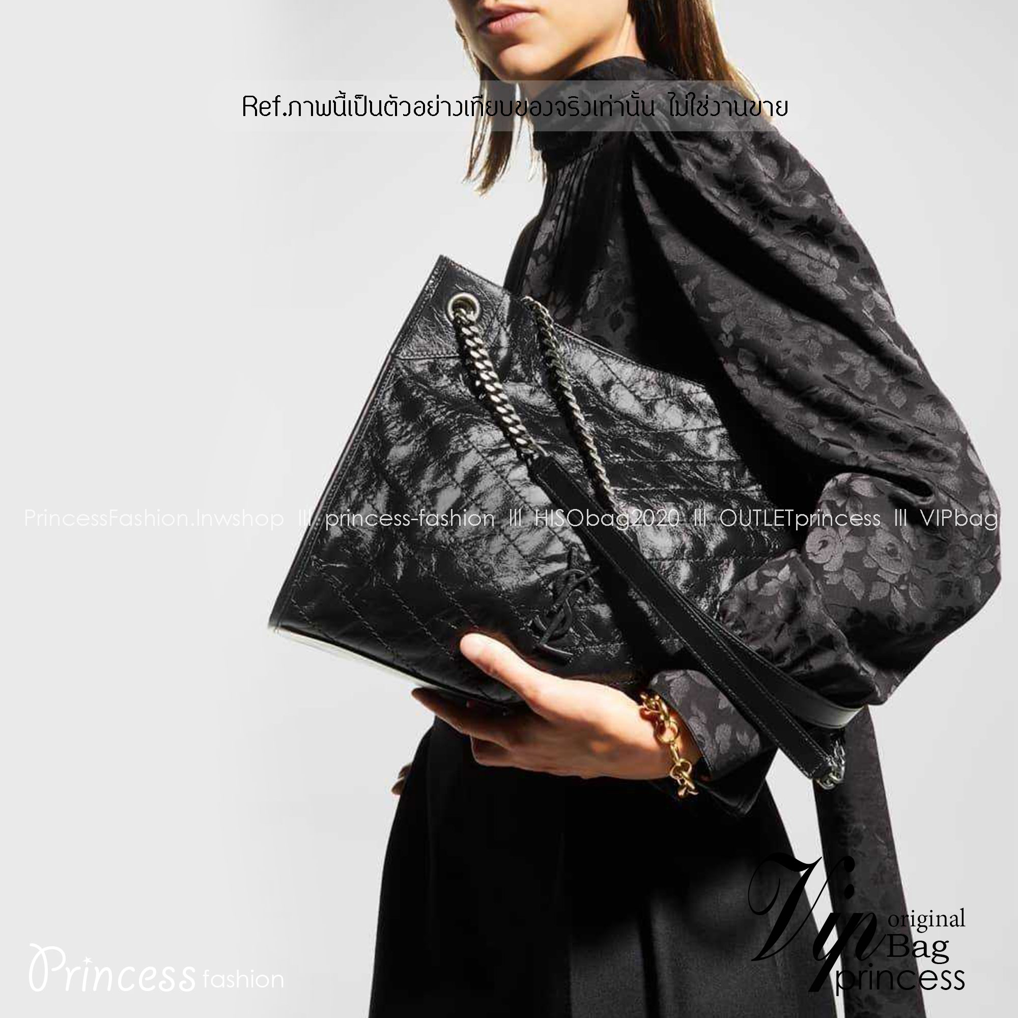 Ysl niki tote bag กระเป๋าสะพายไหล่ทรงโท้ทใบใหญ่ เกรดออริ 1:1 ใช้งานต่างประเทศได้