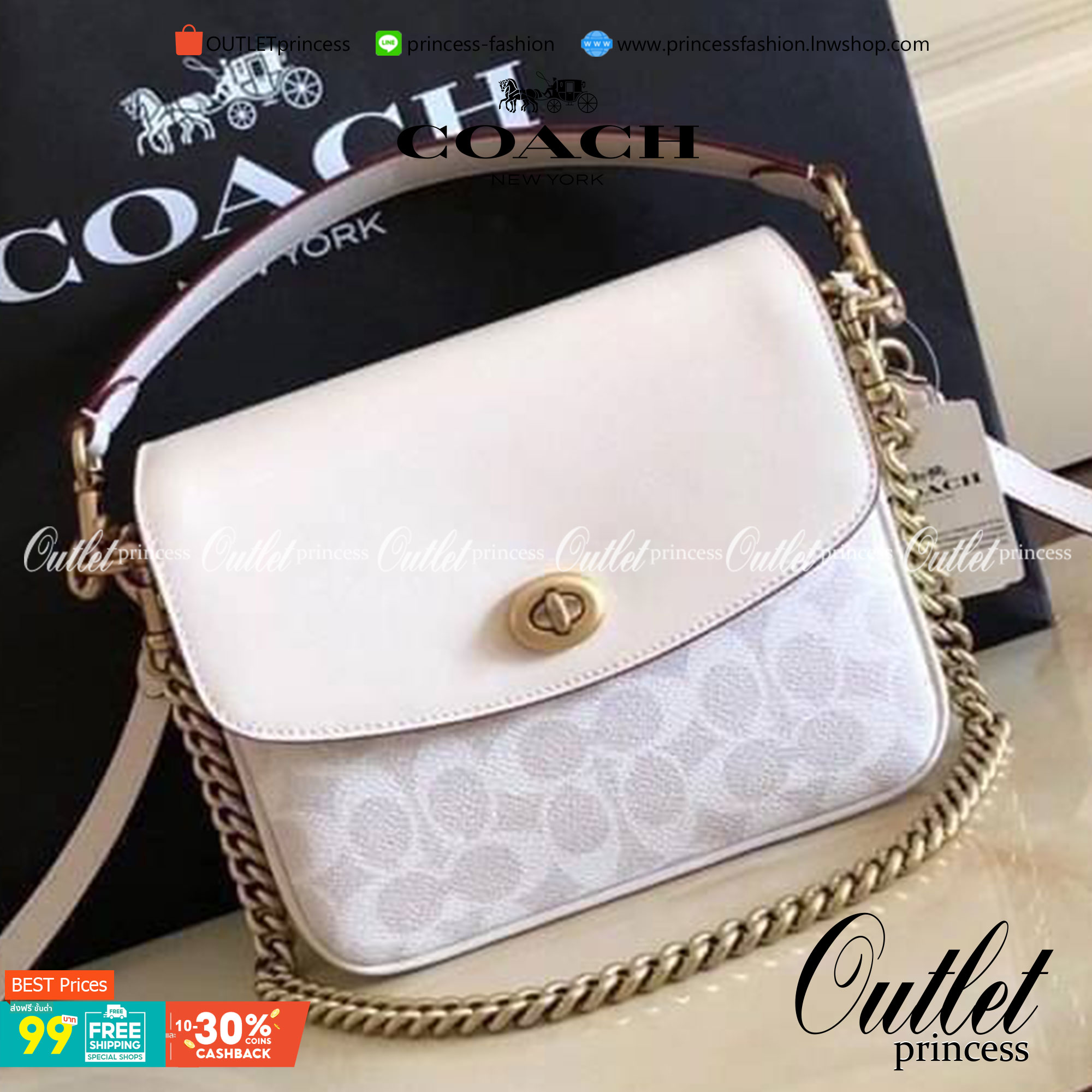 3สาย Coach 89089 Cassie Crossbody 19 In Signature Canvas เรียบหรู ดูดี ต้องไอเท็มนี้เลยจ้า กระเป๋าถือ/สะพายข้าง สุดพิเศษ!! มีสายมาให้ถึง 3 แบบ!! สลับใช้แมทช์ตามสไตล์ได้เลย วัสดุหนังแคนวาสสลับหนังเรียบ เปิด-ปิดด้วยตัวบิดล็อค ภายในแบ่งสัดส่วนอย่างดี ใส่ของไ