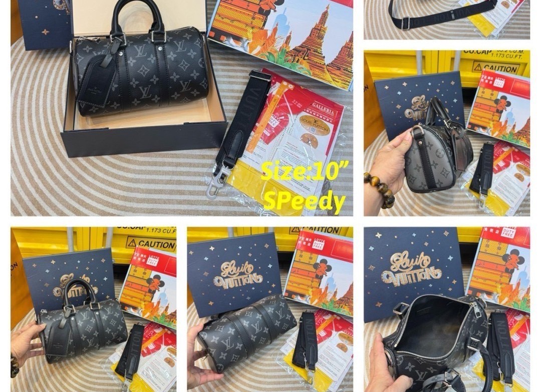 V Keepall Bandouliere 25 Bag กระเป๋าทรงหมอนสุดฮิต สีดำสวยคลาสสิค ดูแพงสุดๆ เท่และหรูในใบเดียว มาพร้อมสายสะพายแบบสปอร์ต ดีไซน์เริ่ดไม่ซ้ำใคร