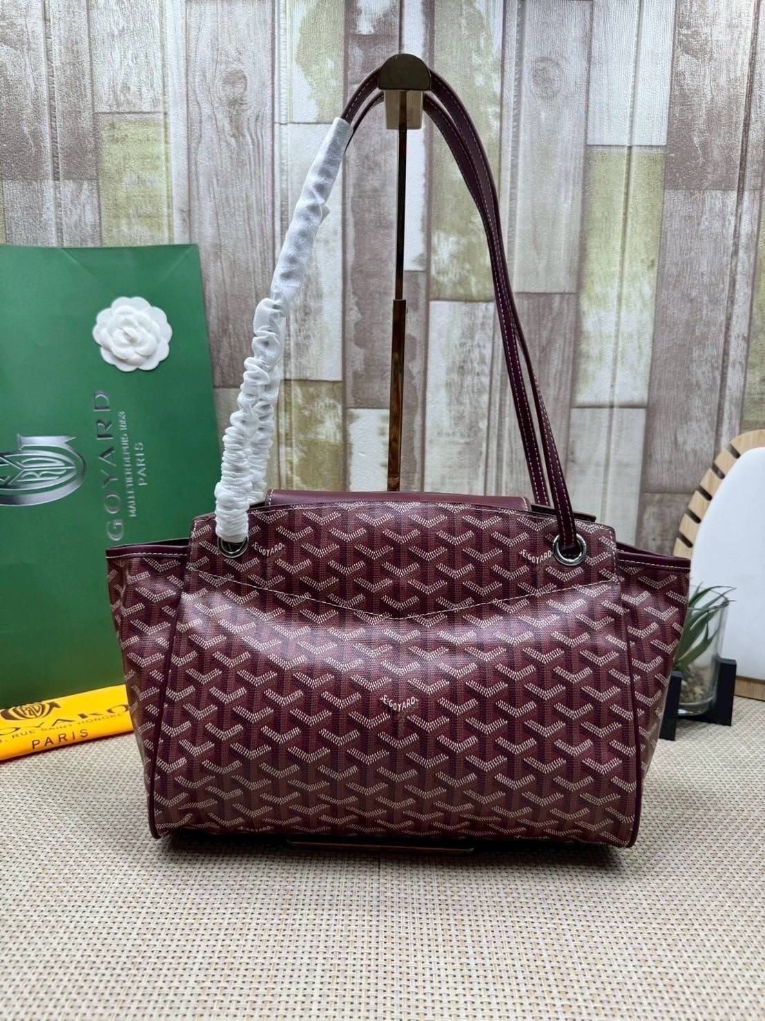ORI หนังแท้ | GOYARD Rouette Souple Bag 30cm กระเป๋าสะพายแบรนด์หรูสัญชาติฝรั่งเศส สะท้อนถึงความเบา ความยืดหยุ่น คือการแสดงออกถึงแก่นแท้ของโมดูลาร์ของ Maison