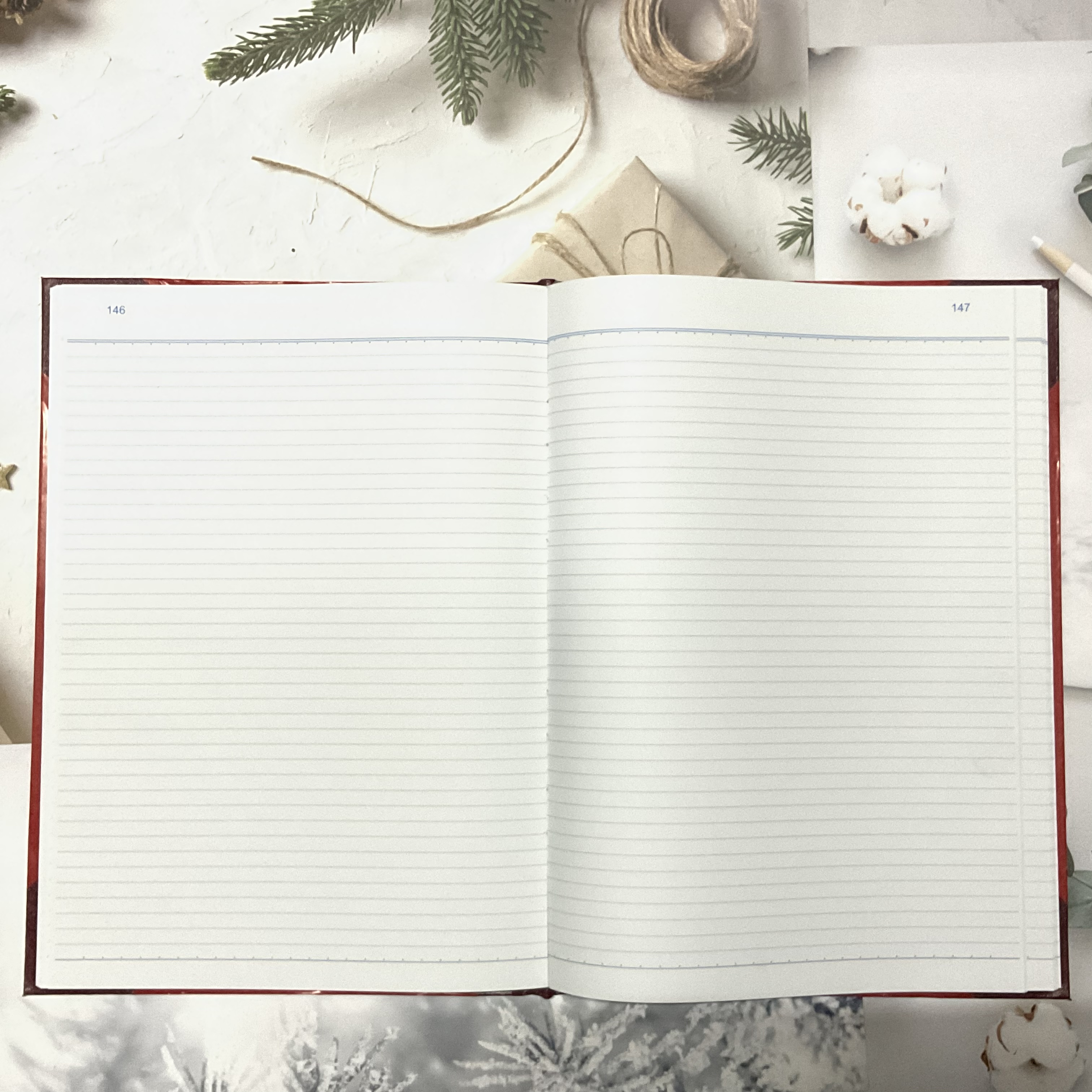 สมุดปกแข็งมุมมัน #1 4/150ผ. 100แกรม 26*37.5cm มีเลขหน้า