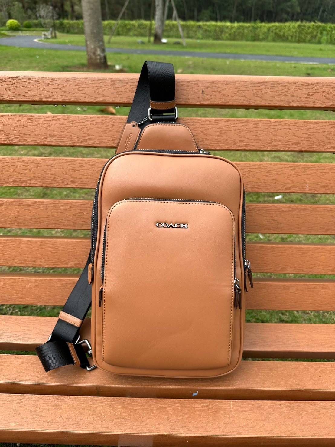 พร้อมส่ง 4 สี COACH Ethan Pack In Signature Canvas / COACH GRAHAM PACK กระเป๋าคาดอก 🧡 เกรดท็อปออริจินอล 1:1 สลับแท้ เกรดดีสุด ใช้งานต่างประเทศได้