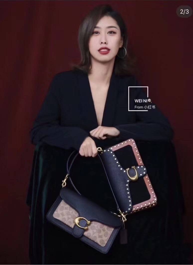 ของแท้ 💯% Coach Tabby Shoulder Bag 26 Polished pebble leather, suede and refined calf leather Inside zip and multifunction pockets Snap closure, fabric lining Outside slip pocket