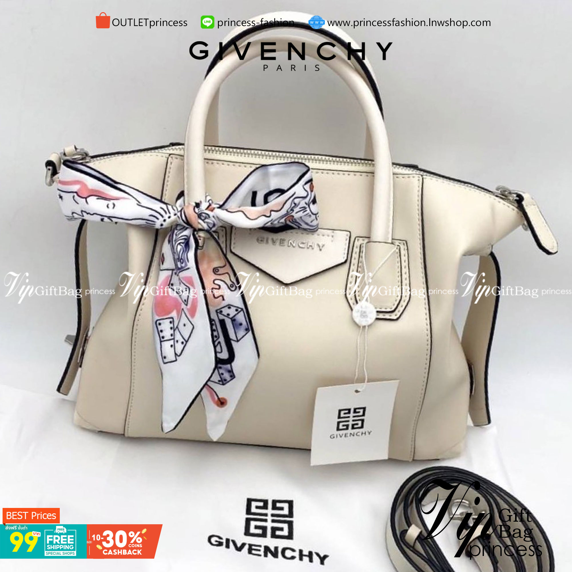 GIVENCHY Antigona Soft leather tote bag ฟรีผ้าผูก!! กระเป๋าสะพายข้าง ทรงสวยมากค่ะ มี 2 ขนาด รุ่นยอดนิยมดาราเซเลปใช้กันเพียบ งานจริงสวยหรูดูแพงมากนะค้าา ราคานี้คุ้มที่สุด มีมารอบนี้ 6 สี 2 ขนาด เลือกให้ปังไปเลยค่าาา