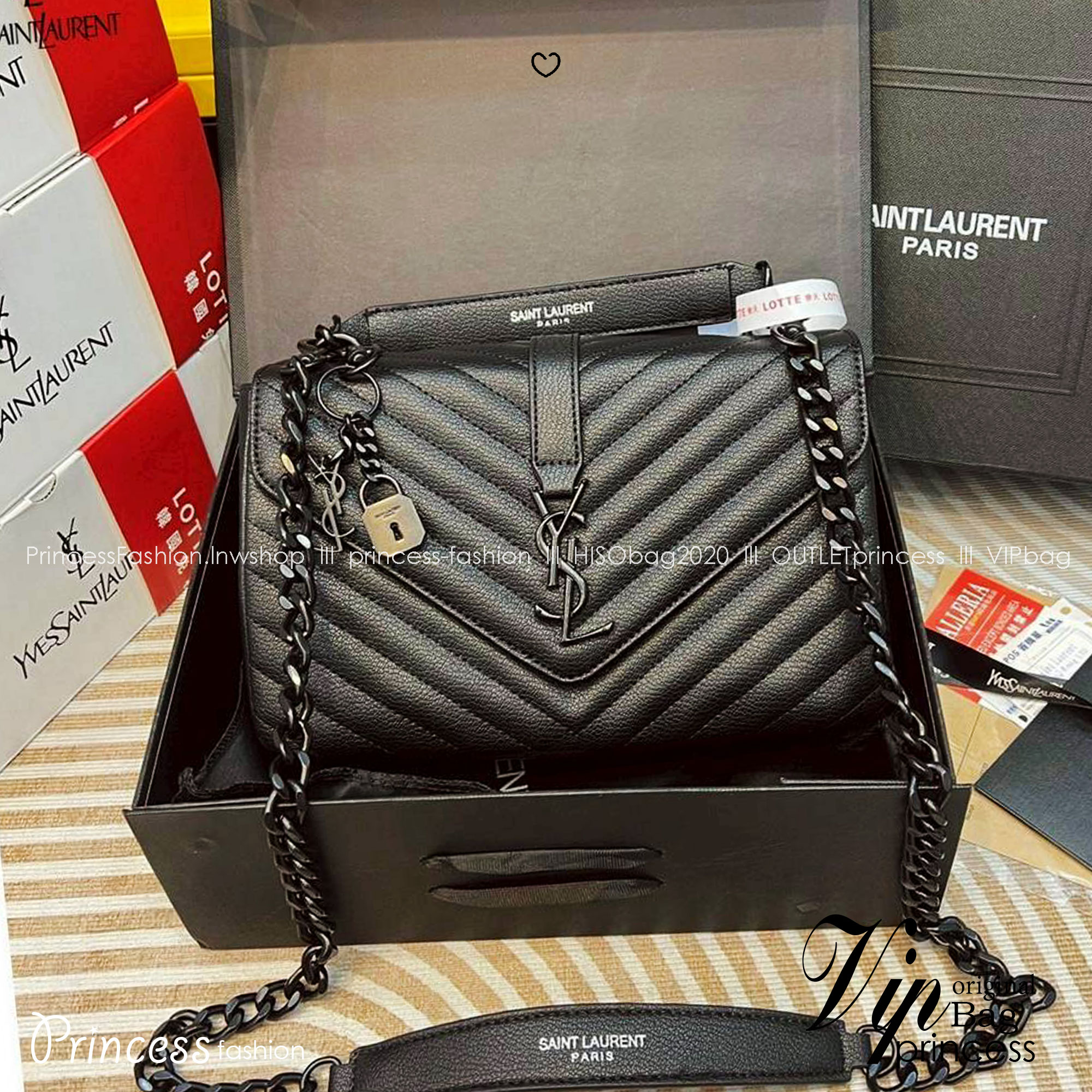 YSL college medium in quilted leather กระเป๋าสะพายทรงสวยสุดหรู ดูติดแกลมสุดๆ โดดเด่นด้วยโลโก้ด้านหน้า เพิ่มดีเทลความผู้ดี ไม่เคยผิดหวังจริงๆ!!