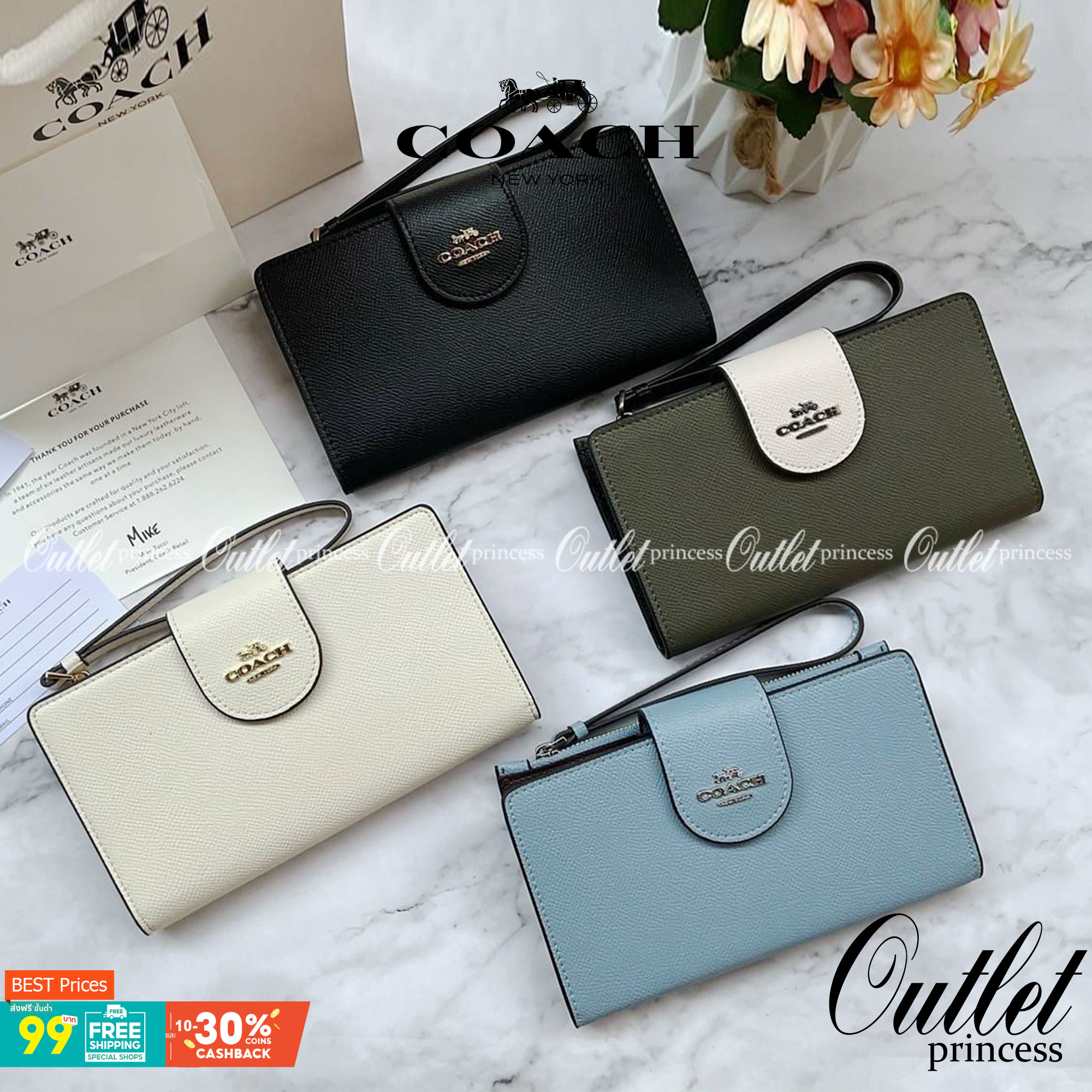 COACH TECH WALLET (COACH C2869) New Coach กระเป๋าสตางค์ใบยาวรุ่นใหม่ ใส่โทรศัพท์ได้ด้วยน๊า!! คอลเลคชั่นสวยหรู
