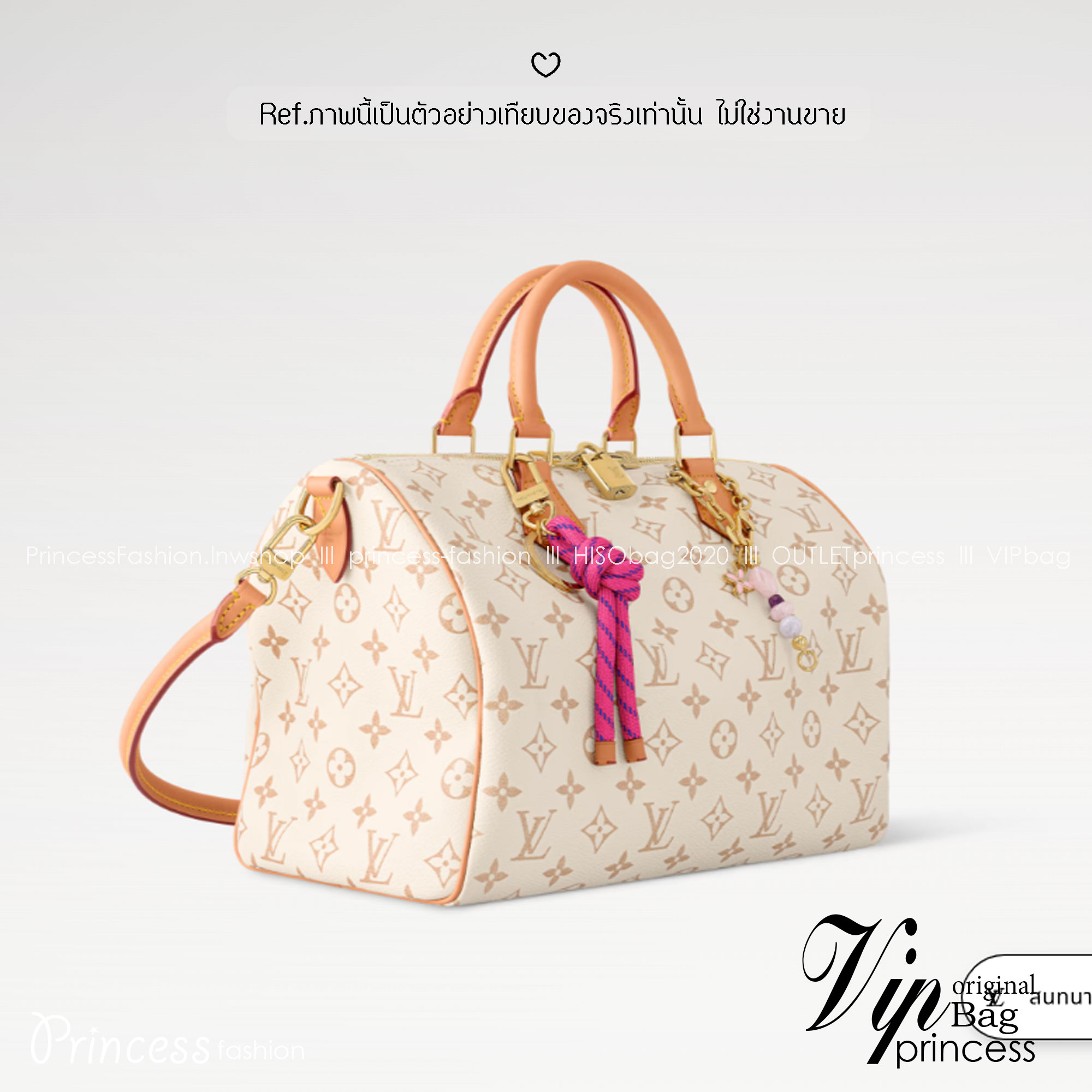 ORI หนังแท้ | LV Speedy Soft 30 Lucky Bag Monogram Dune/Pink กระเป๋าสะพายสปีดี้ทรงหมอน ทรงยอดนิยม สุดไอคอนิกดีไซน์ใหม่ แต่งแต้มสัมผัสเงางามดั่งอัญมณี ซับในสีชมพูพาสเทลตัดกัน โดดเด่นด้วยปมเชือกสีสันสดใส ตอกย้ำถึงความพิถีพิถันและใส่ใจในทุกรายละเอียด