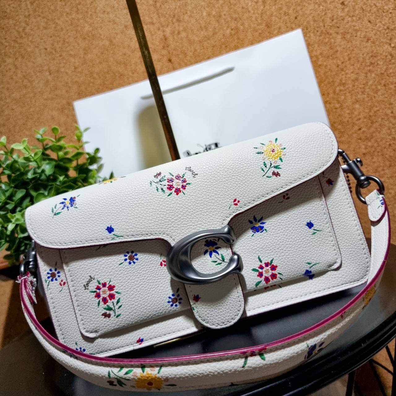 COACH TABBY SHOULDER BAG 26 WITH WILDFLOWER PRINT 630 WITH FLORAL EMBROIDERY 627