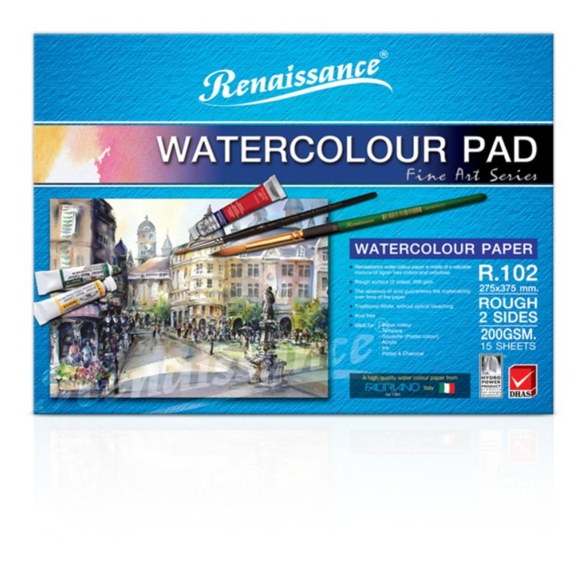 กระดาษวาดเขียน A3 200แกรม R102 15"*11" เรนาซองซ์ หยาบ 2หน้า