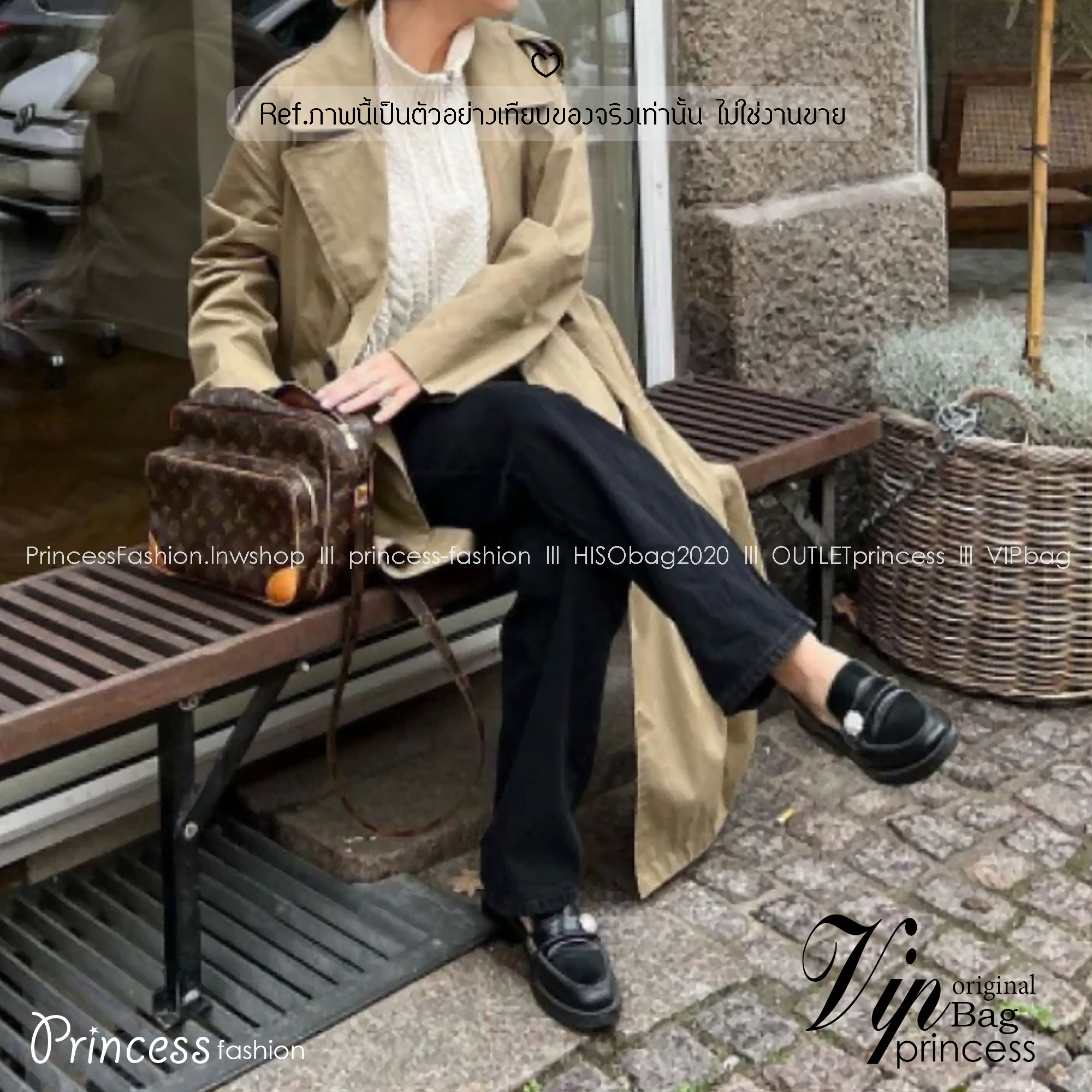 LV Nile Crossbody Monogram Canvas Bag กระเป๋าทรงแมสเซ็นเจอร์วินเทจใบใหญ่ unisex bag ใช้ได้ทั้งชายหญิง จุของได้เยอะ พิมพ์ลายโมโนแกรมคมชัดสวยงาม