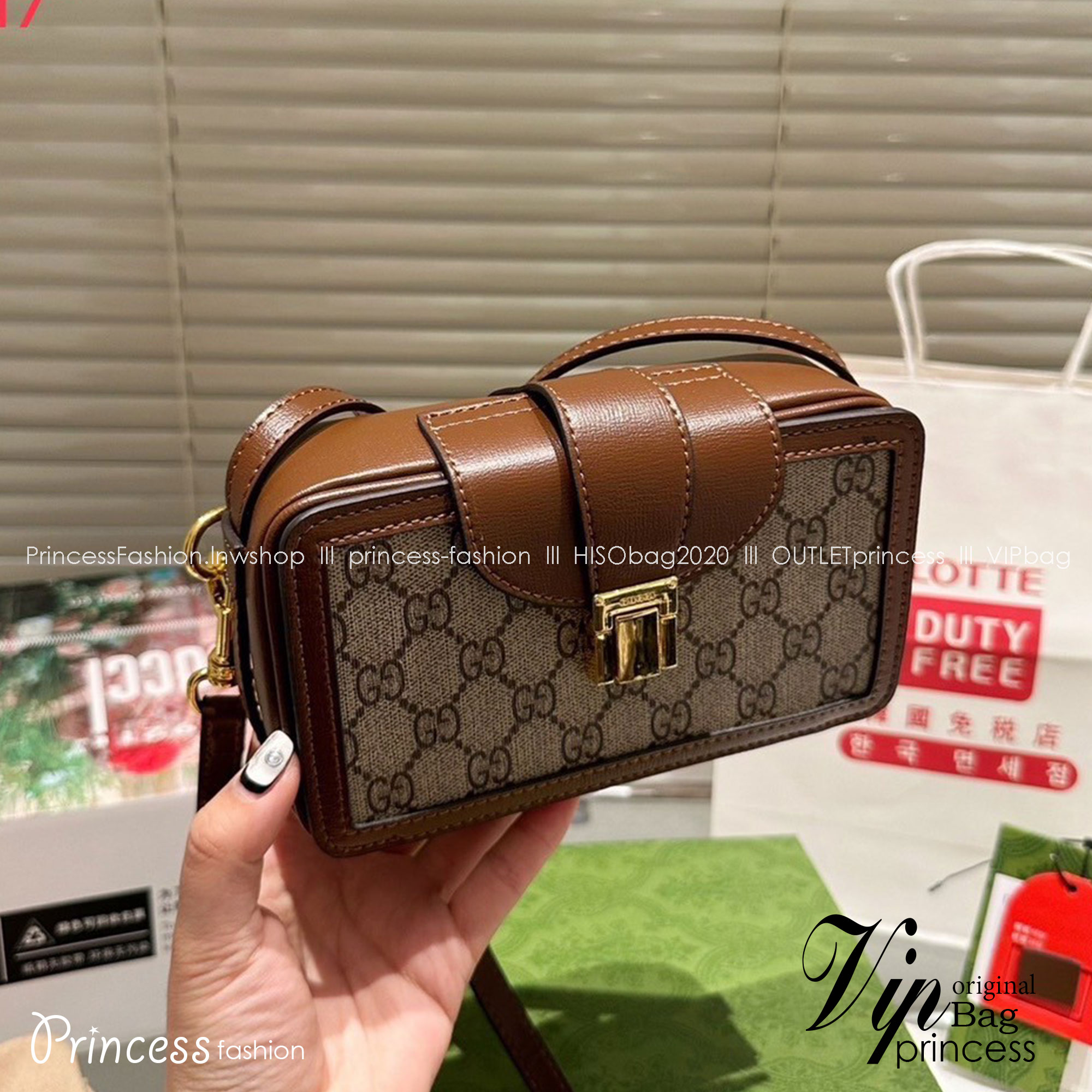 GUCCI GG Mini Bag With Clasp Closure / GUCCI MINI BAG พร้อมส่งที่ไทย กระเป๋าสะพายทรงคลาสสิค ไซส์ใหม่กะทัดรัด ใช้งานคล่องตัว ได้ทั้งชายหญิง รุ่นตามหา