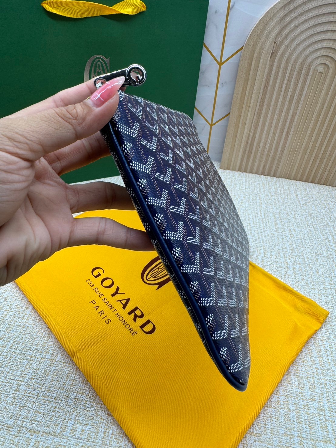 พร้อมส่ง GOYARD CLUTCH BAG unisex 30cm กระเป๋าคลัช ใช้ได้ทั้งชายหญิง เกรดออริ สลับแท้ 1:1 ใช้ต่างประเทศได้ ภาพถ่ายจากงานขายจริง